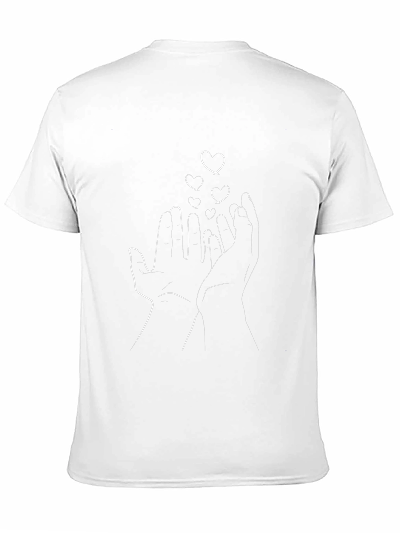 Hands & Hearts Graphic Tee - Stylish Black T-Shirt