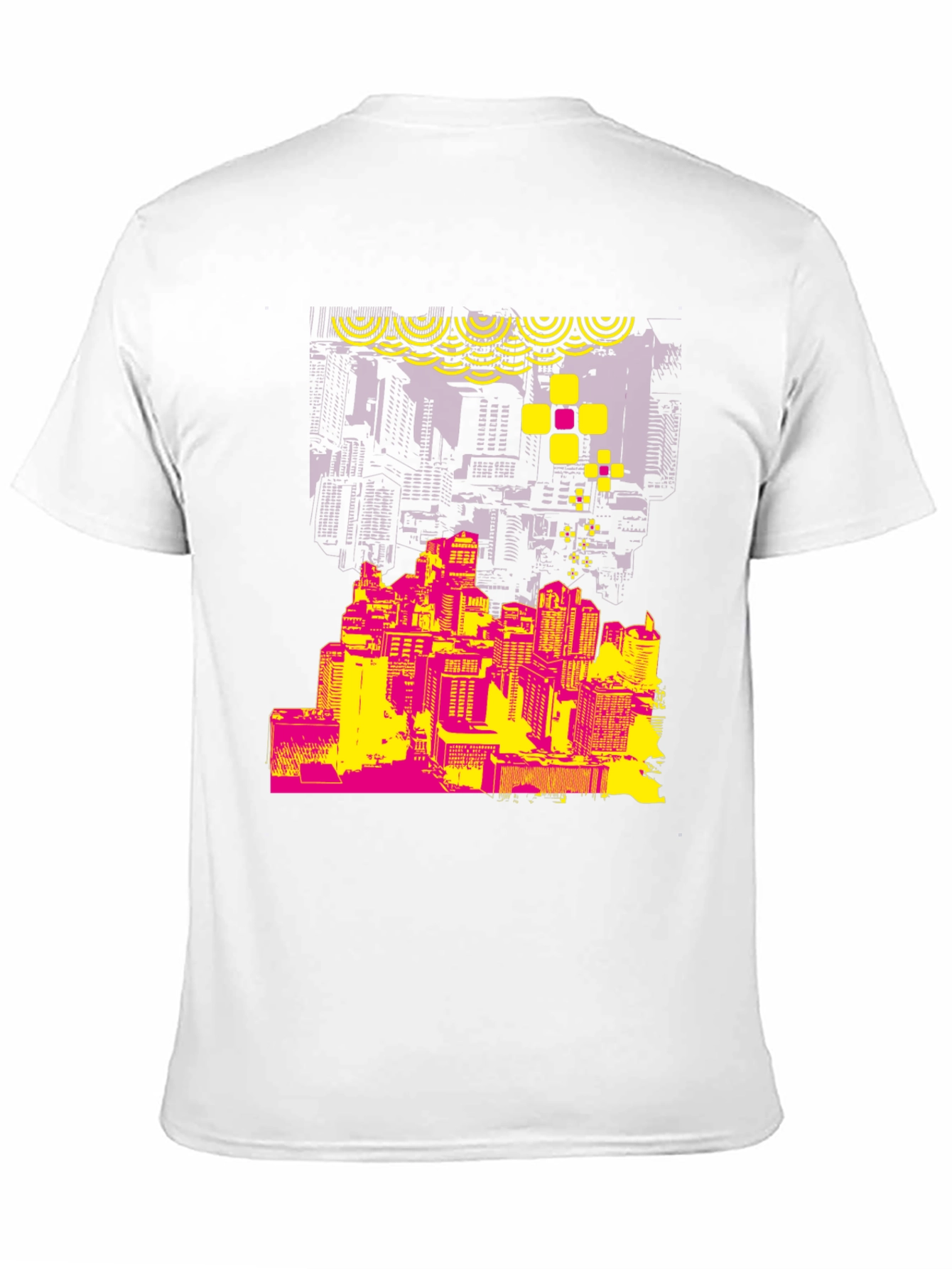 Abstract Cityscape Graphic T-Shirt - Stylish Urban Design