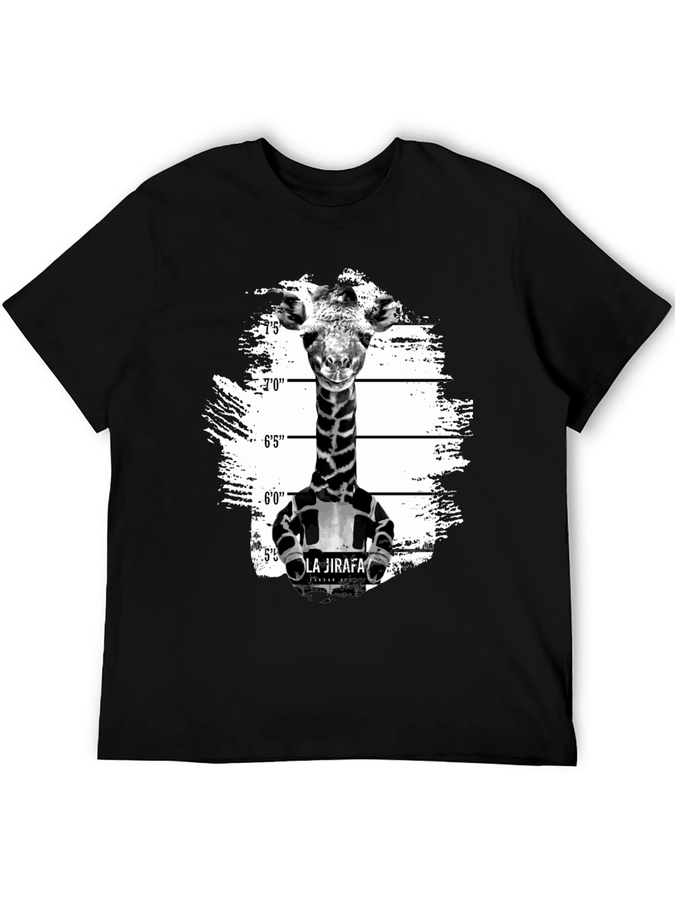 Giraffe Mugshot Graphic T-Shirt - Funny Animal Tee