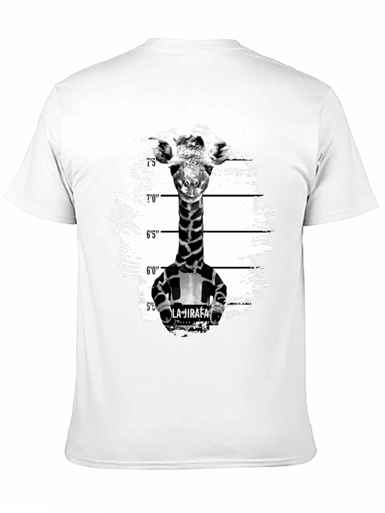 Giraffe Mugshot Graphic T-Shirt - Funny Animal Tee