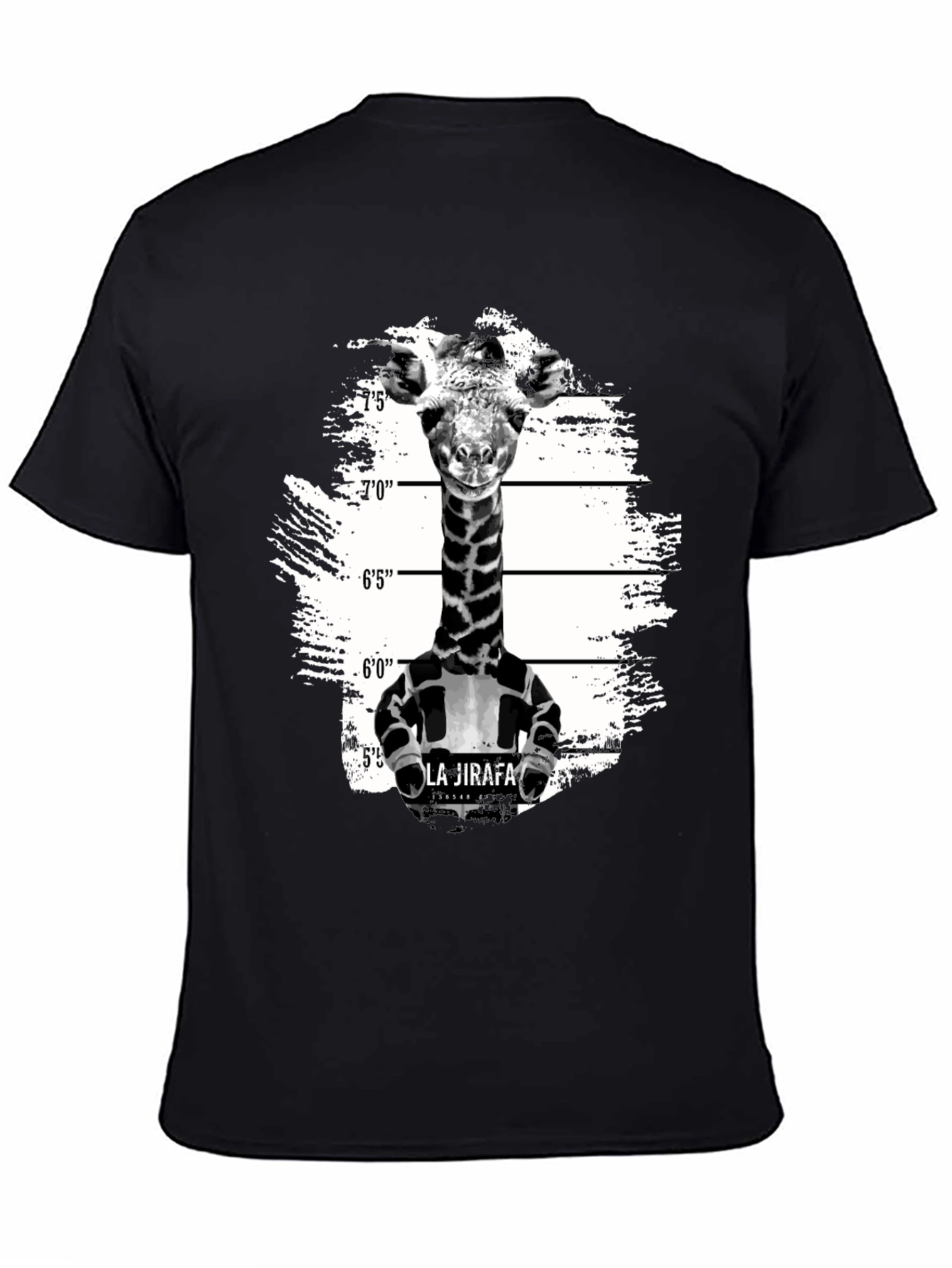 Giraffe Mugshot Graphic T-Shirt - Funny Animal Tee