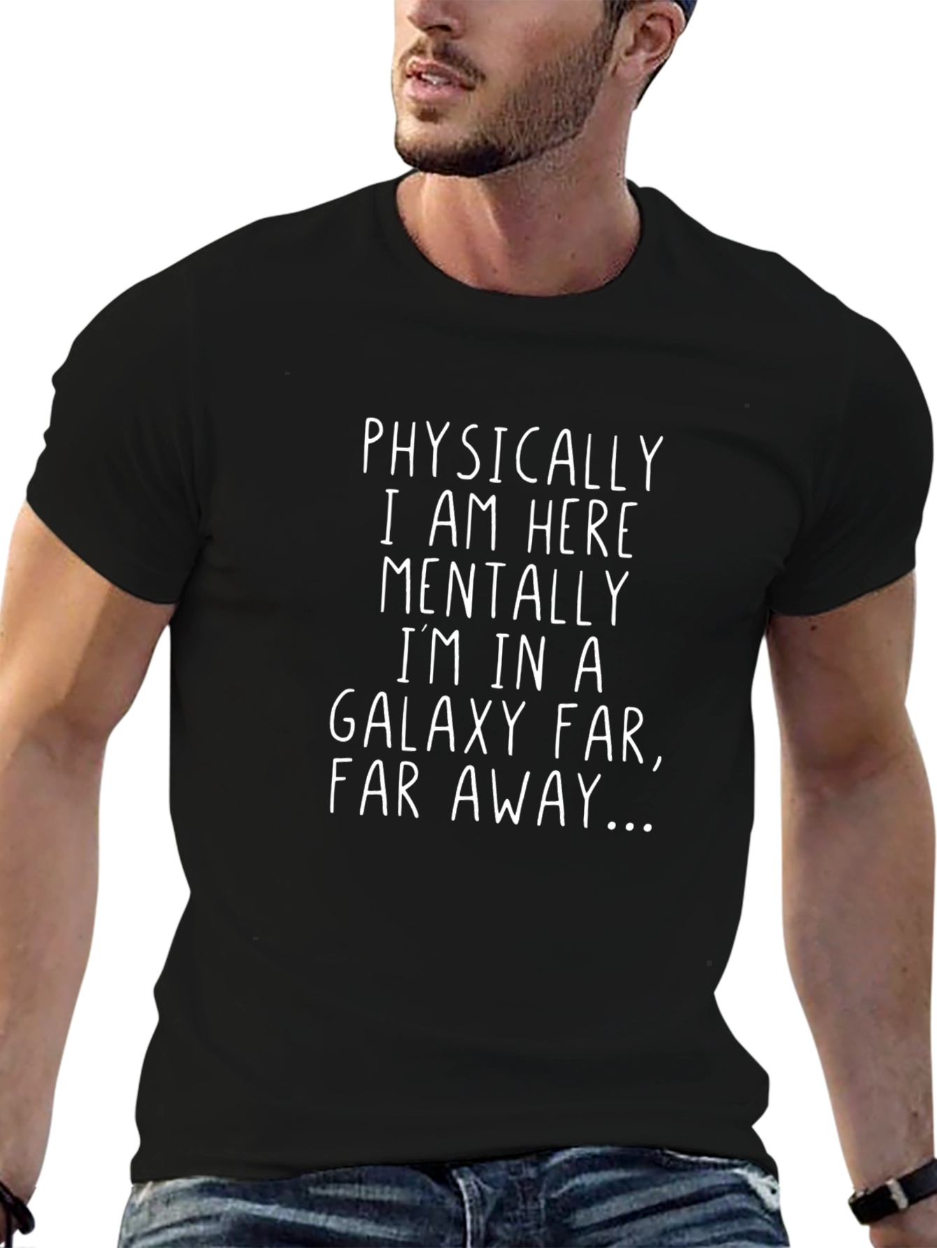 Galaxy Far Far Away Mens Black T-Shirt