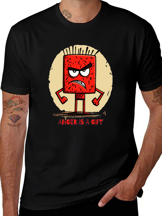 Anger Is A Gift Graphic Tee - Black Cotton T-Shirt