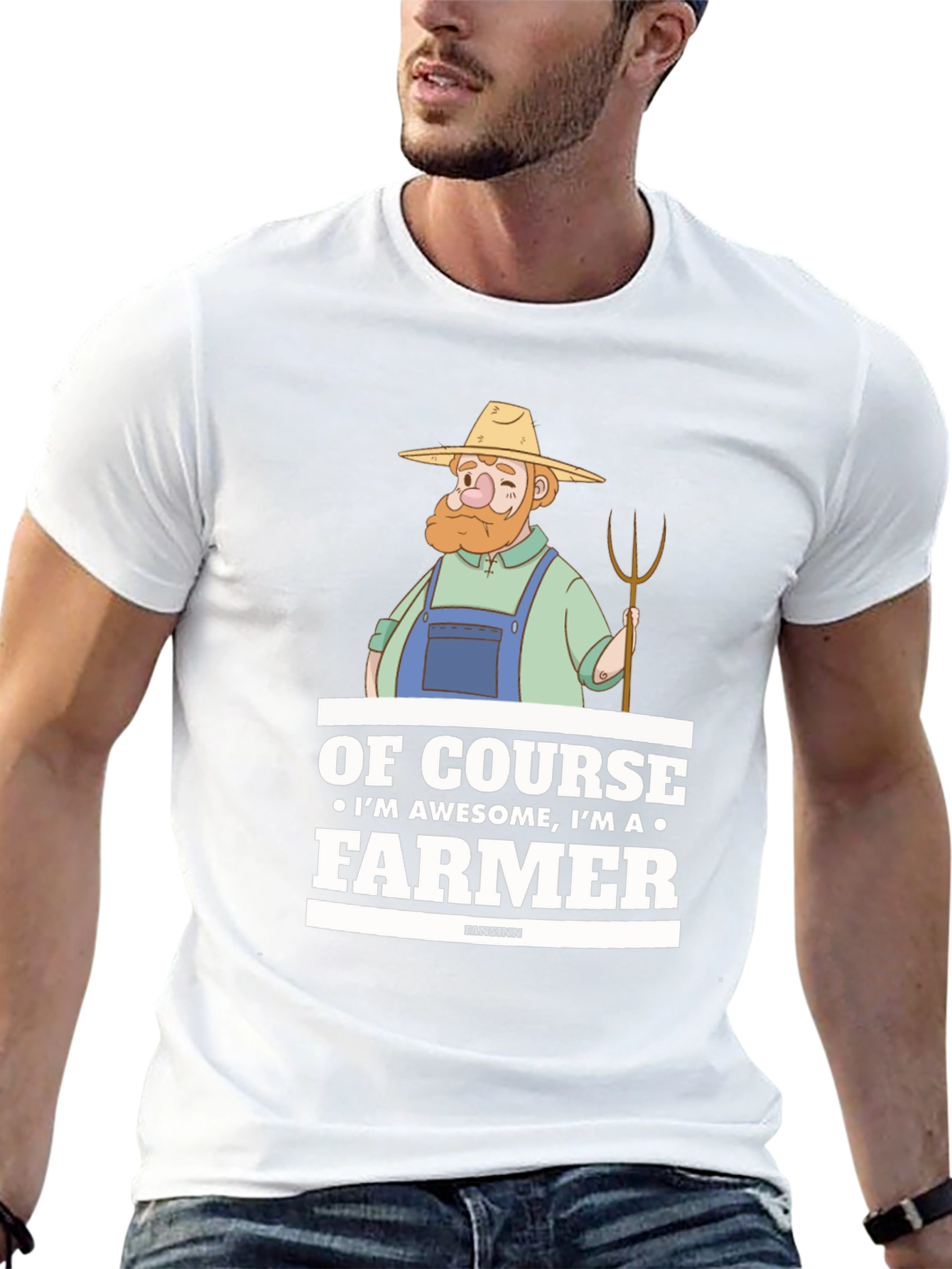 Awesome Farmer Graphic T-Shirt - Of Course Im Awesome
