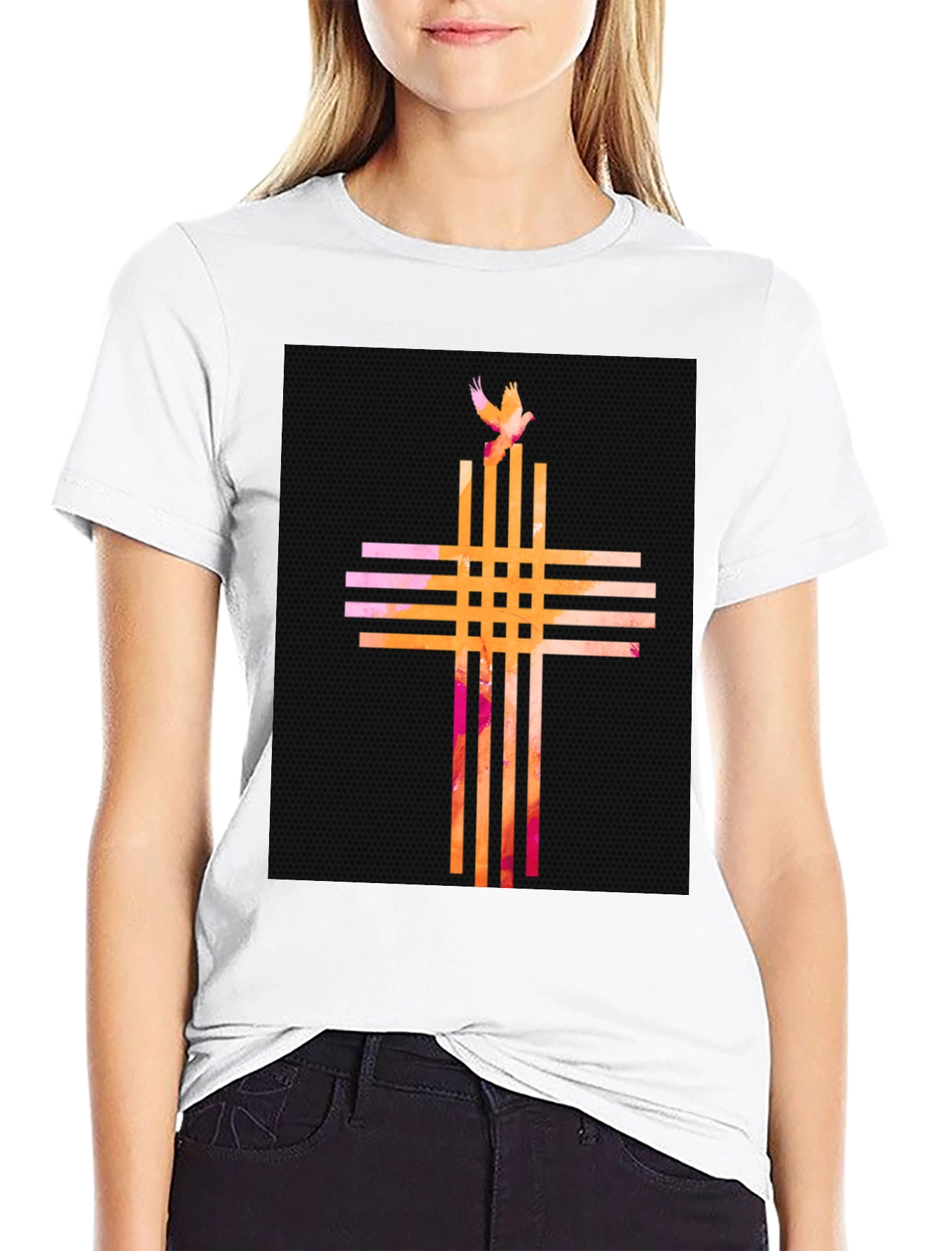 Artistic Cross Graphic Tee - Modern Religious Apparel