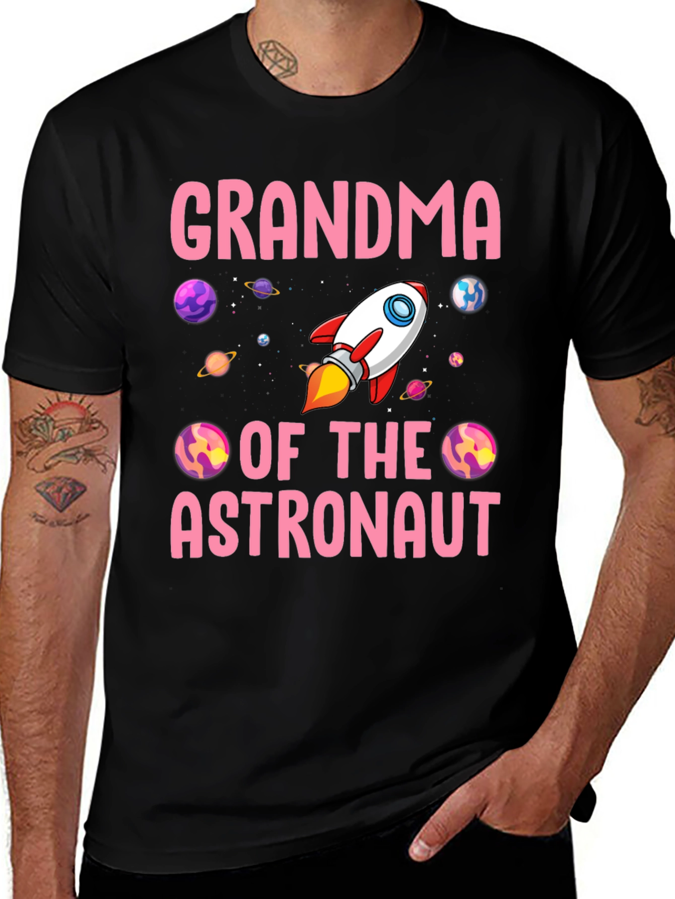 Grandma of the Astronaut T-Shirt - Space Rocket Design