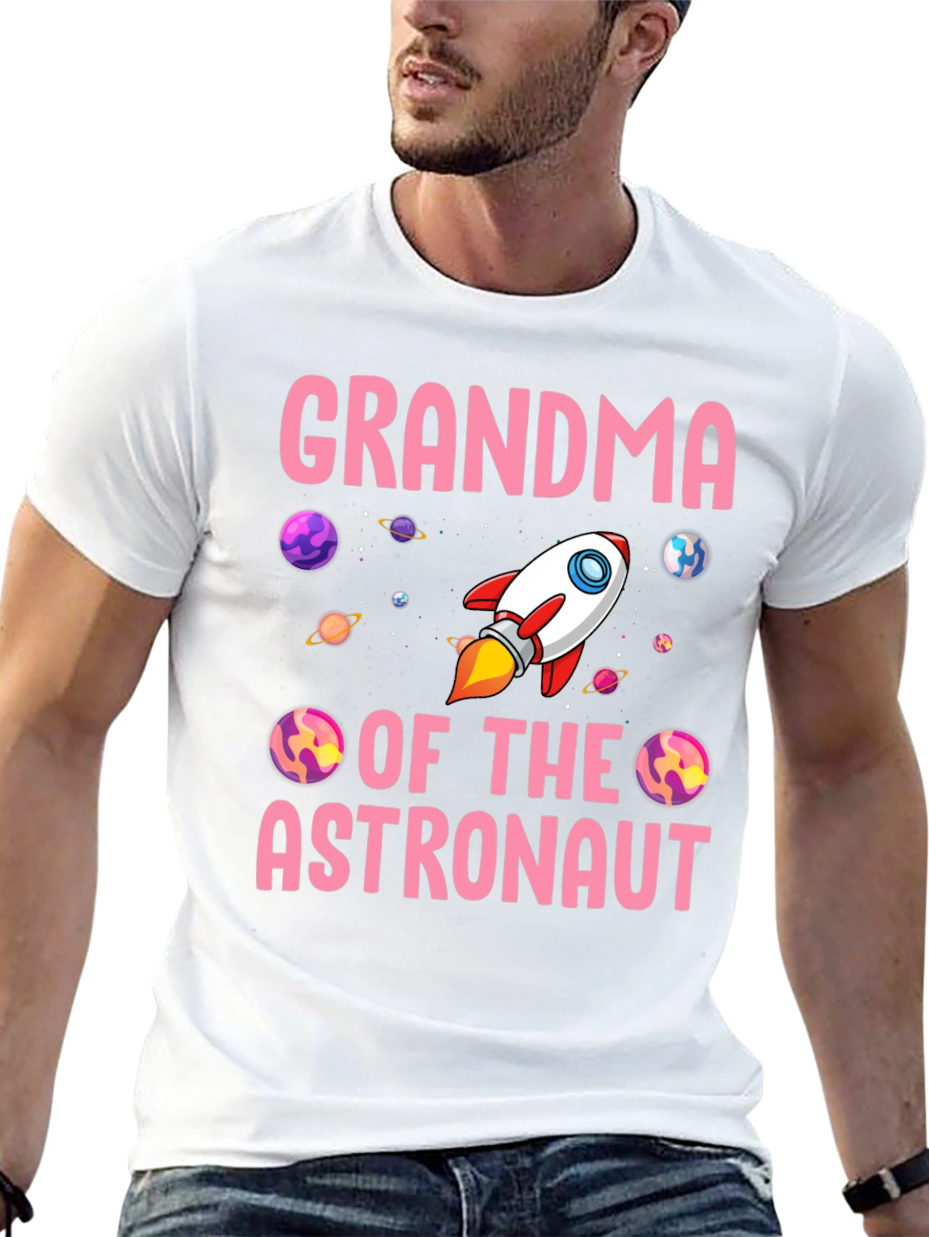 Grandma of the Astronaut T-Shirt - Space Rocket Design