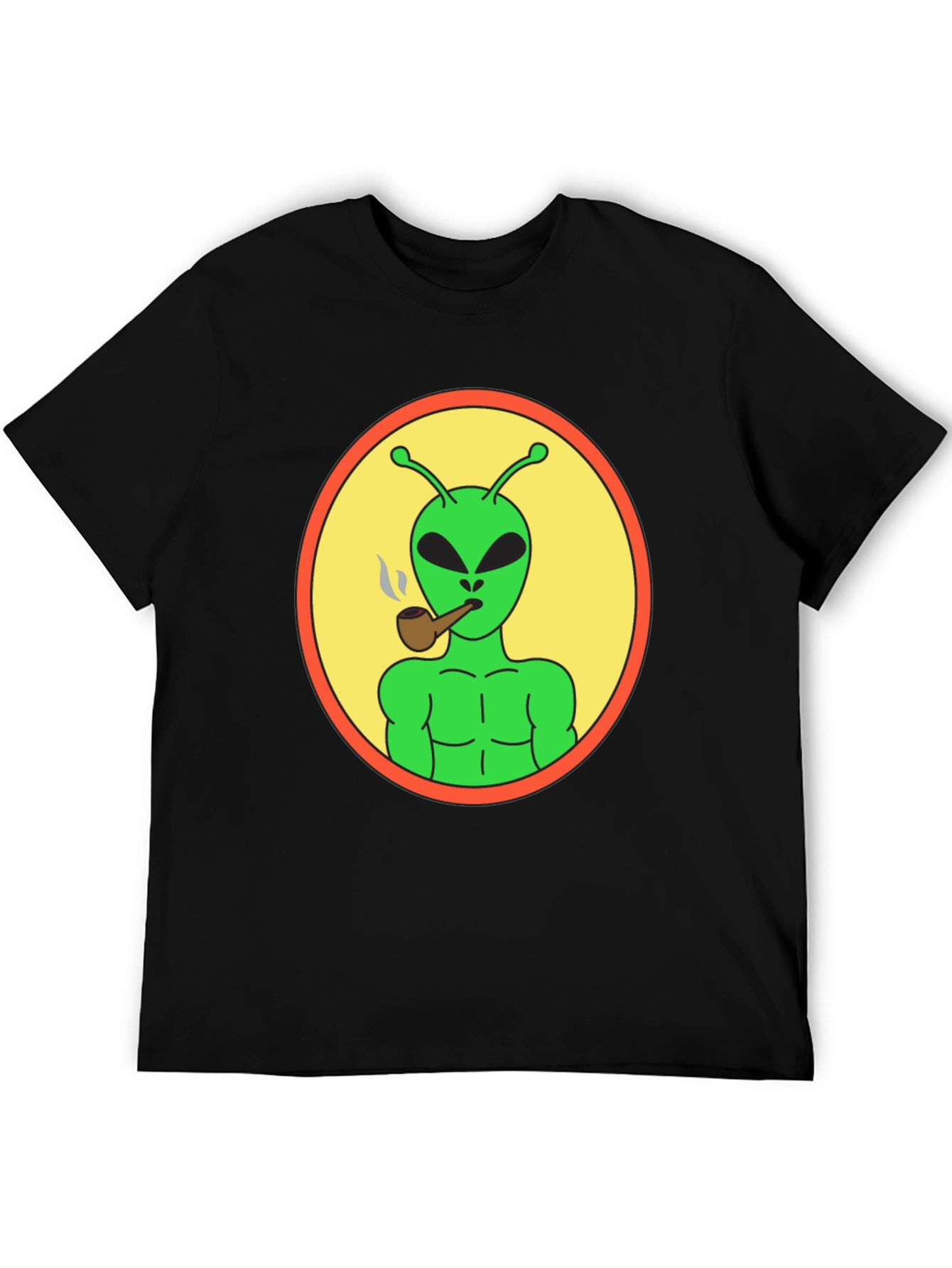 Alien Smoking Pipe T-Shirt - Black