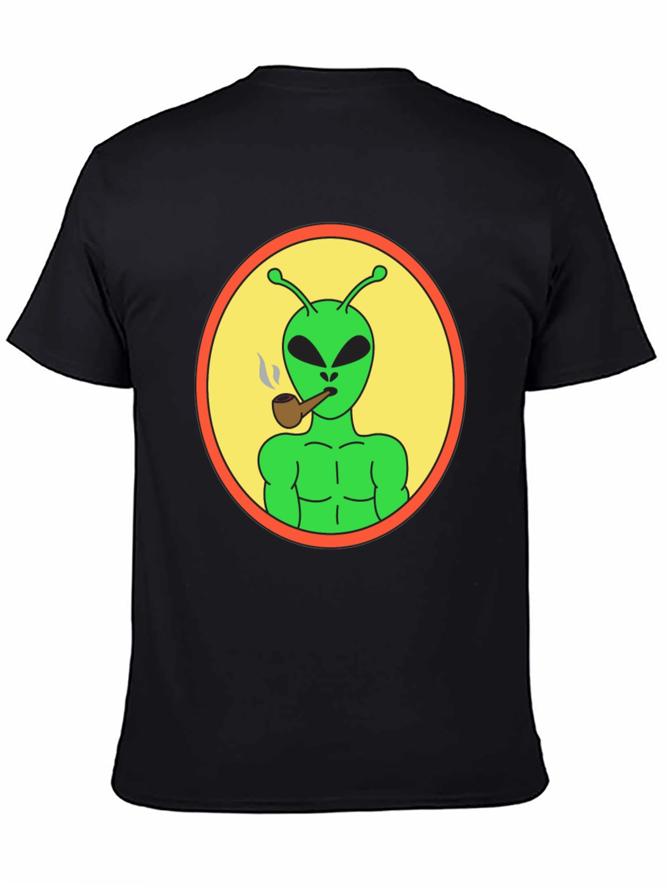Alien Smoking Pipe T-Shirt - Black