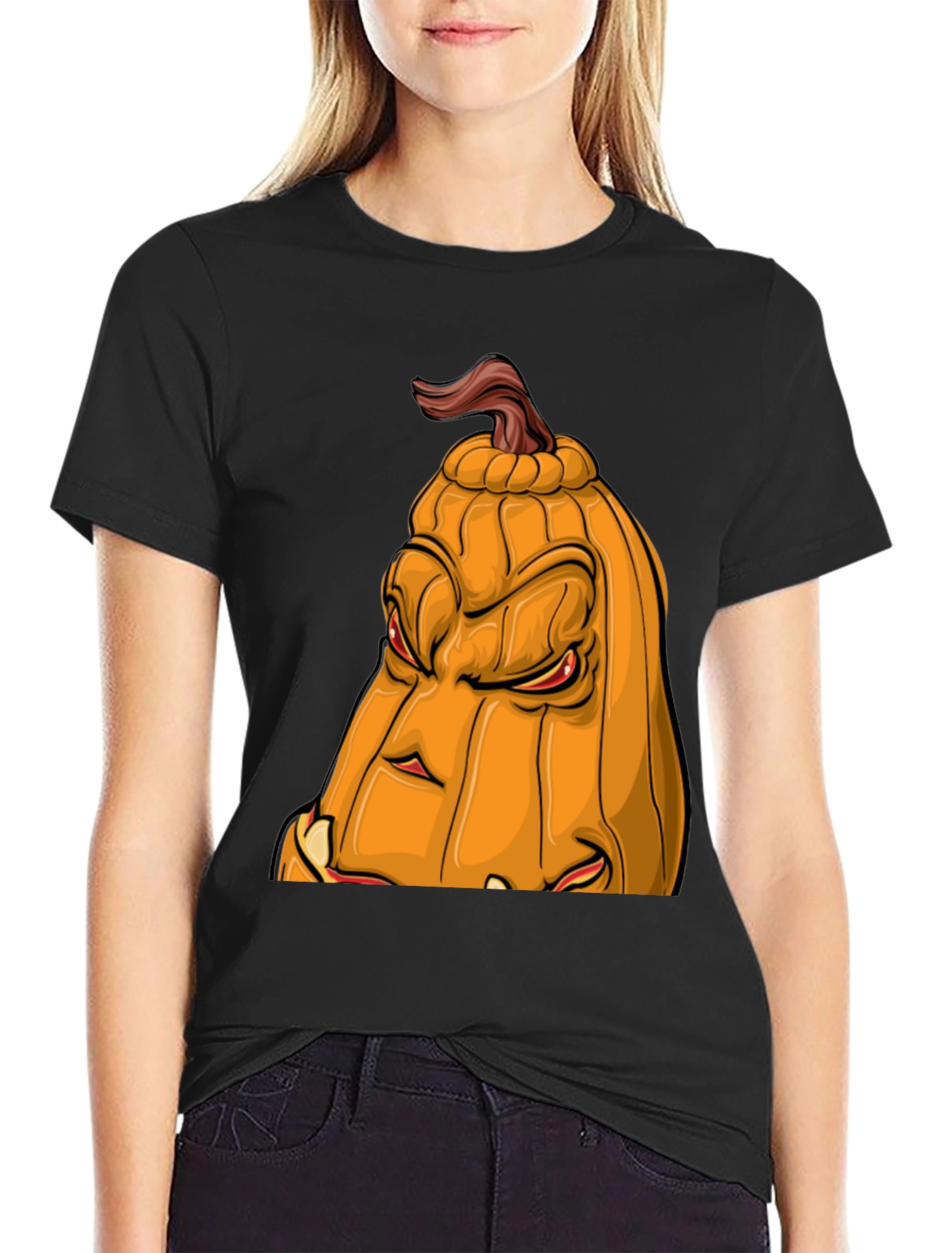 Halloween Pumpkin Face T-Shirt - Spooky Season Apparel
