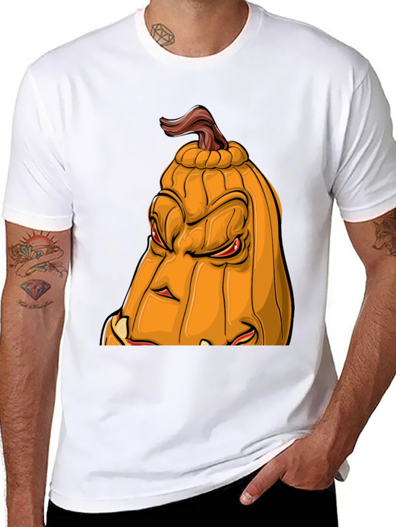 Halloween Pumpkin Face T-Shirt - Spooky Season Apparel