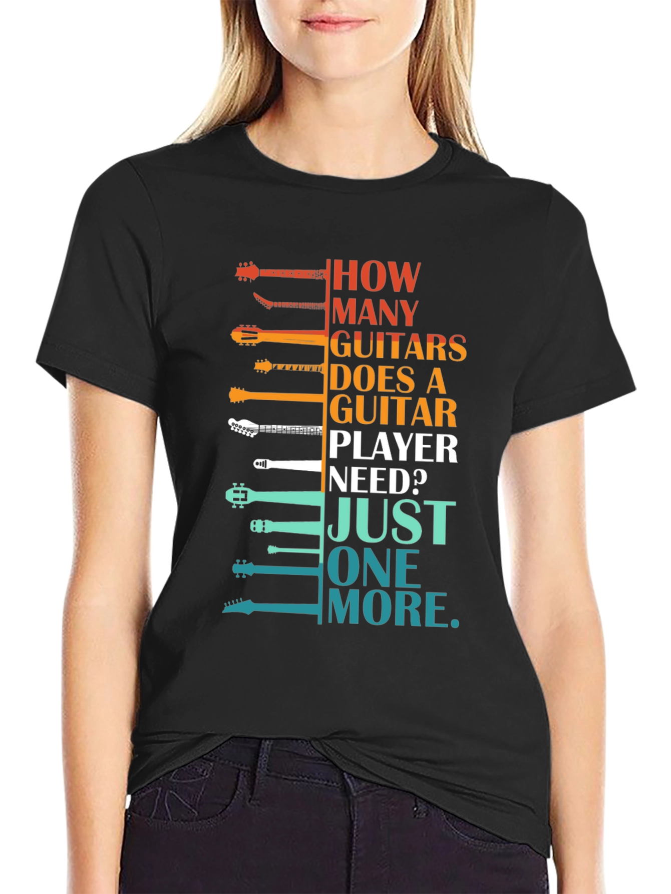 Guitar Player T-Shirt: How Many Guitars?