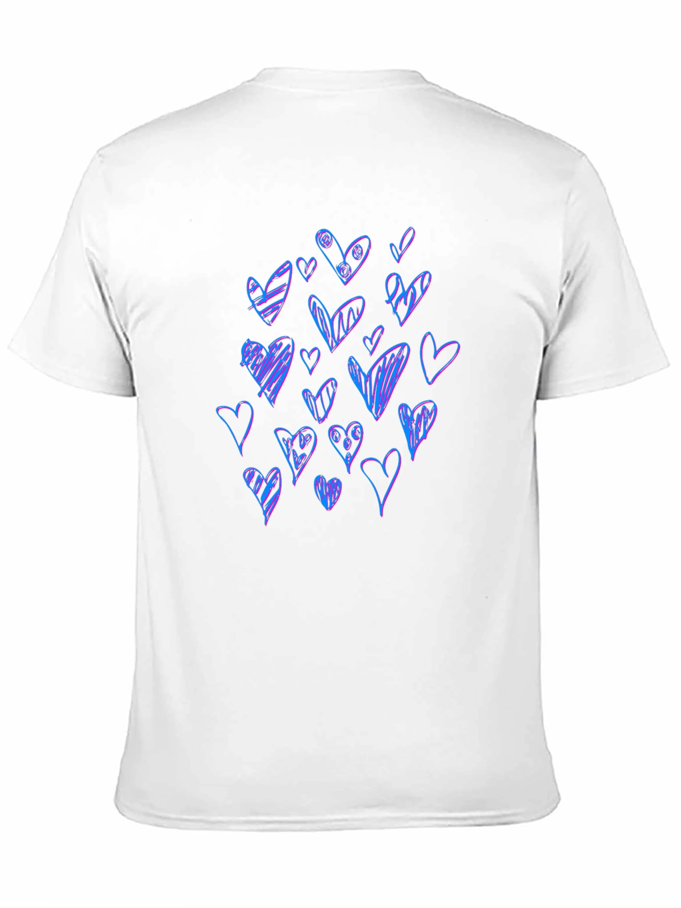 Heart Scribble Graphic Black T-Shirt