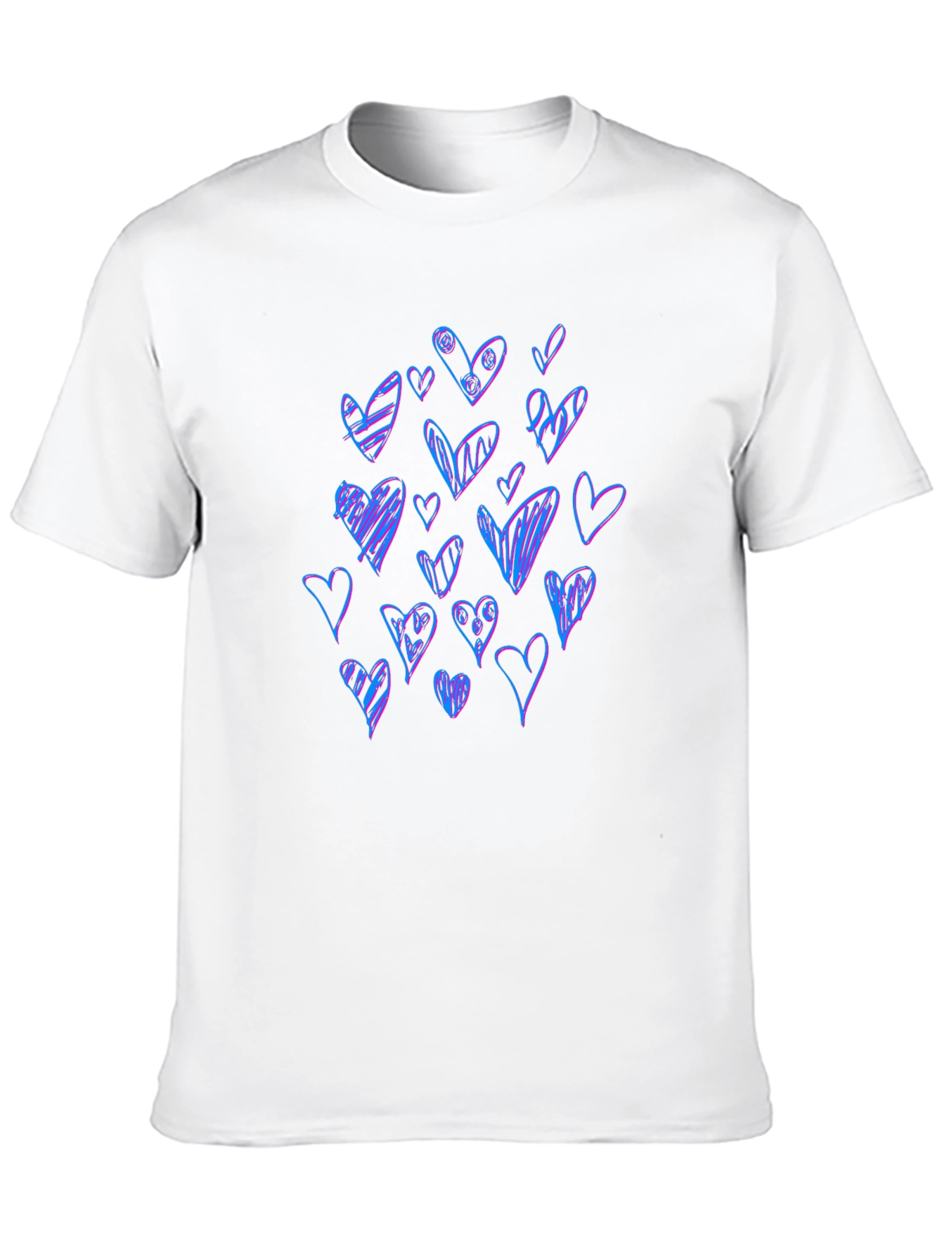 Heart Scribble Graphic Black T-Shirt