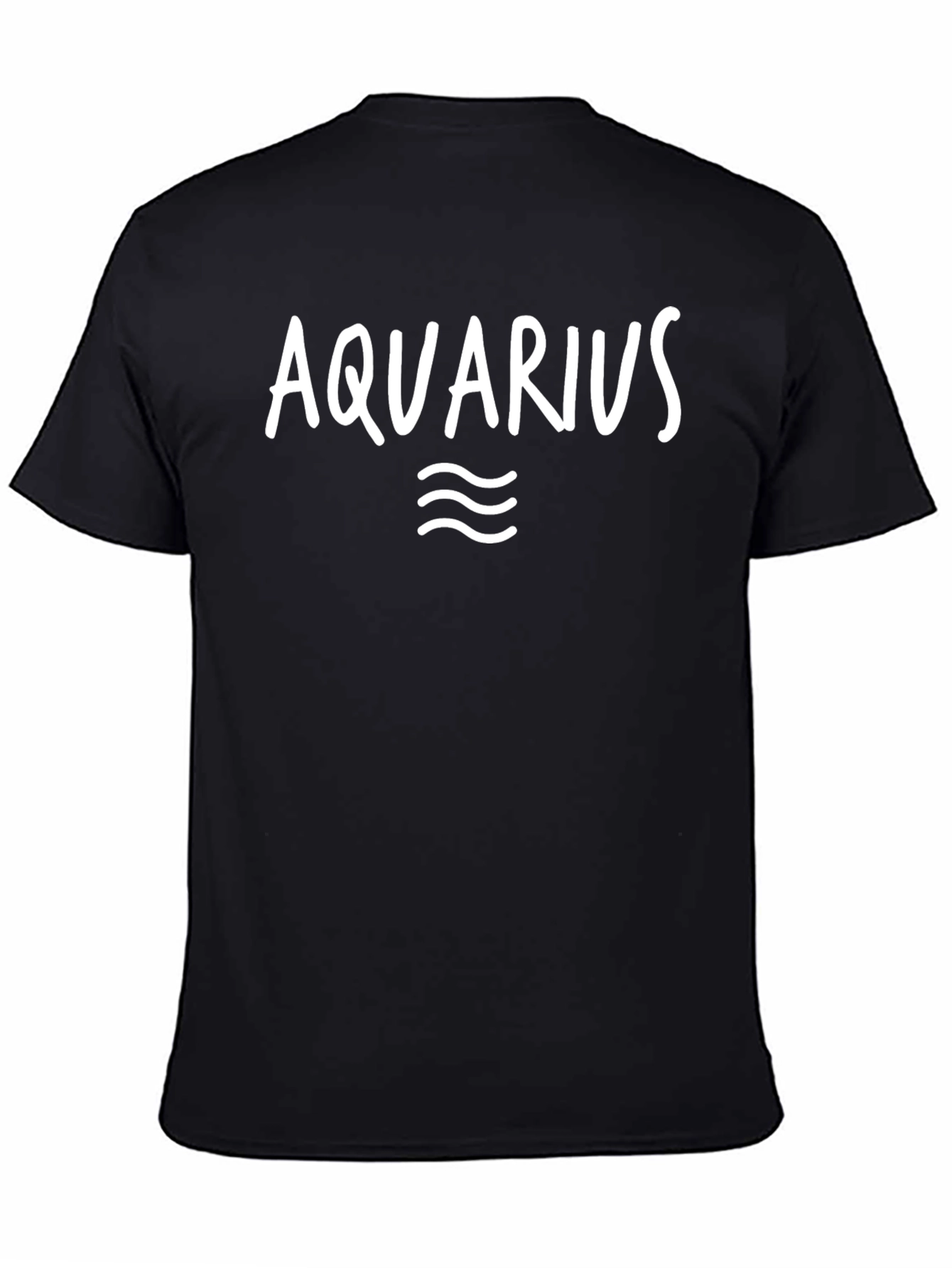 Aquarius Zodiac Sign Black Graphic Tee