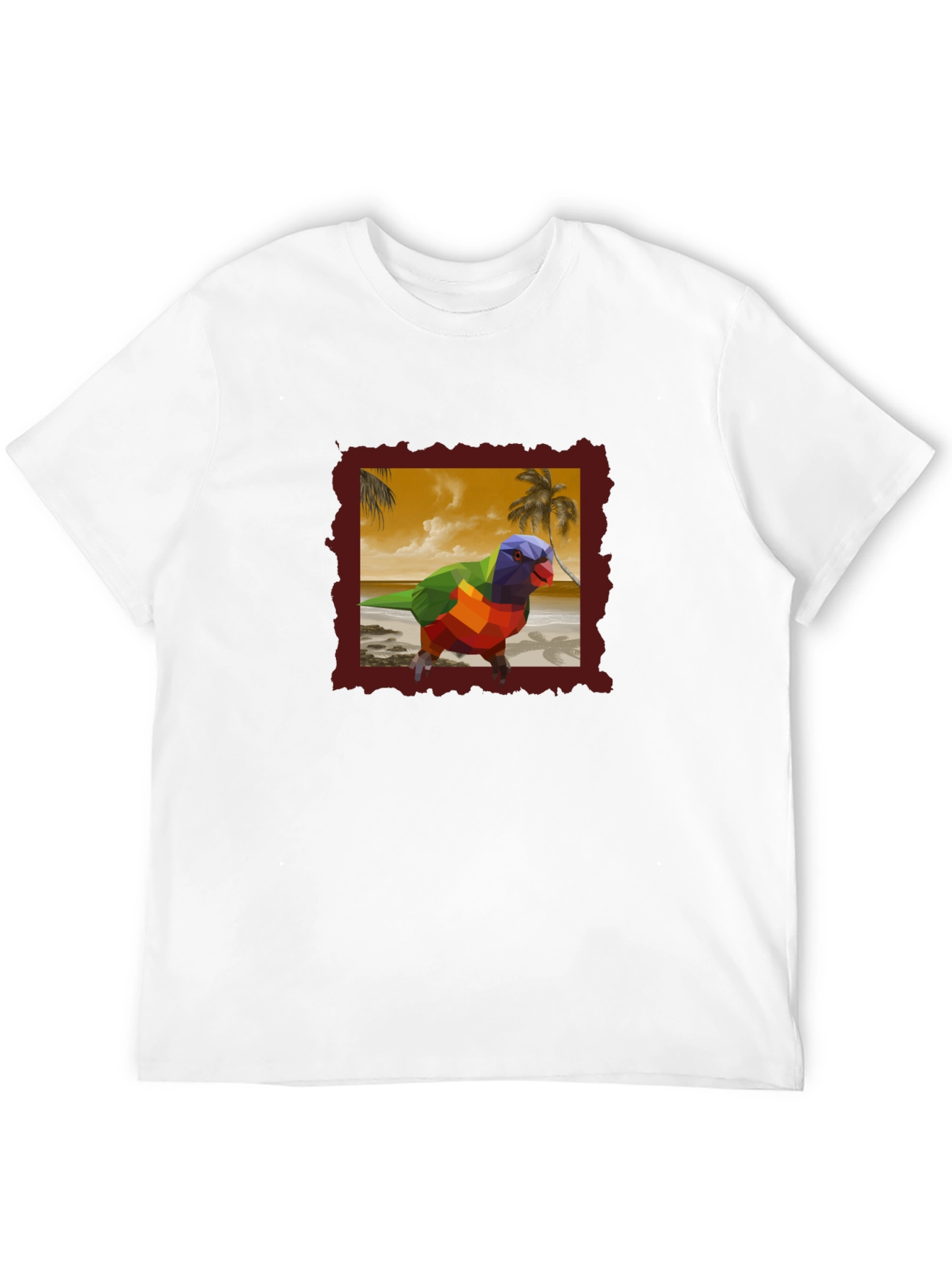 Geometric Lorikeet Beach T-Shirt