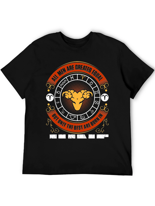 Aries Zodiac T-Shirt - All Men Are Created Equal
