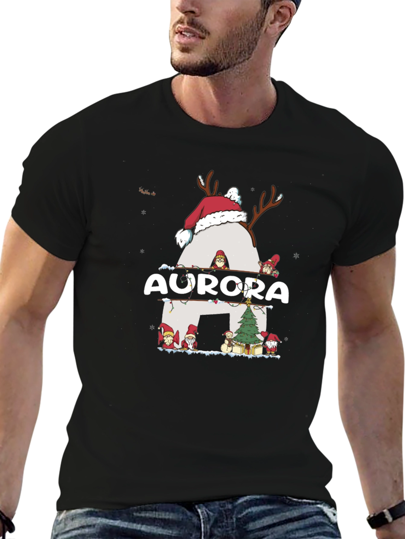 Aurora Christmas Gnome T-Shirt