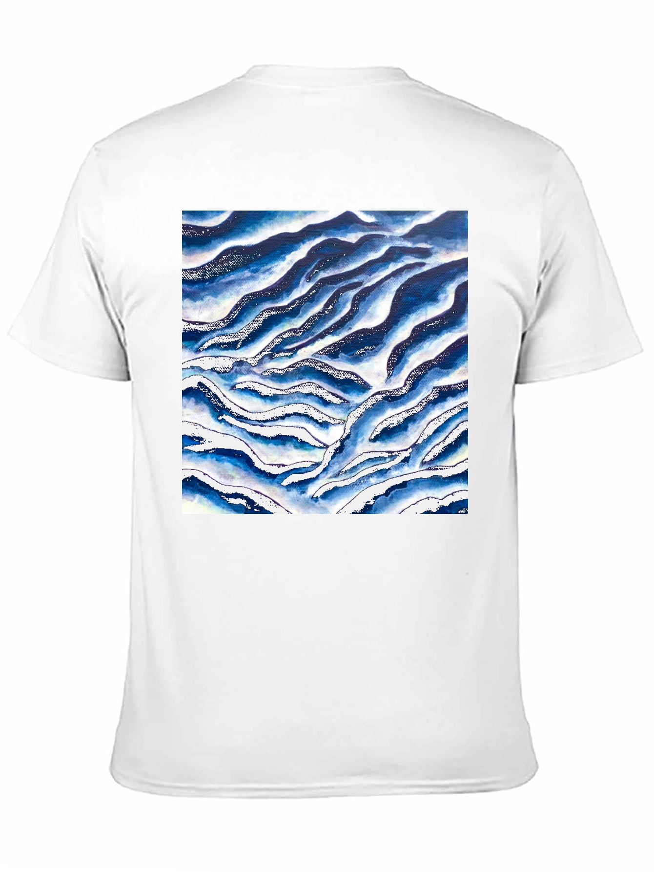 Abstract Wave Print Tee - Stylish Casual Wear