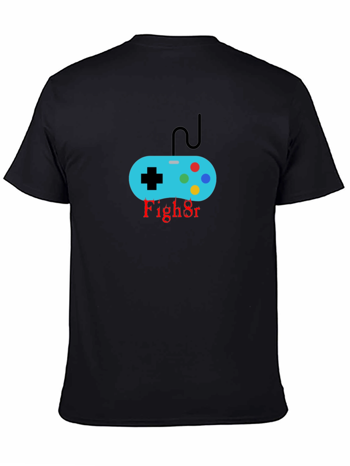 Gamer Controller Black T-Shirt - Fight On!