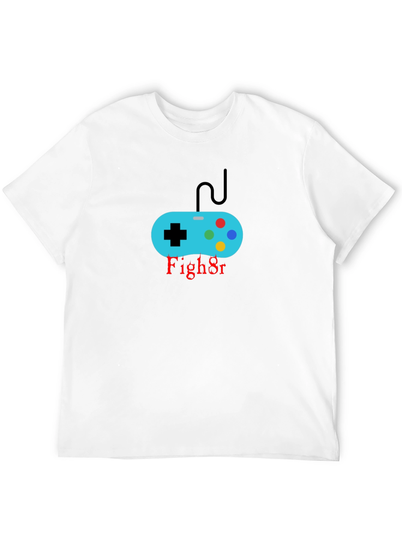 Gamer Controller Black T-Shirt - Fight On!