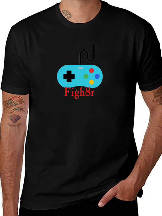 Gamer Controller Black T-Shirt - Fight On!