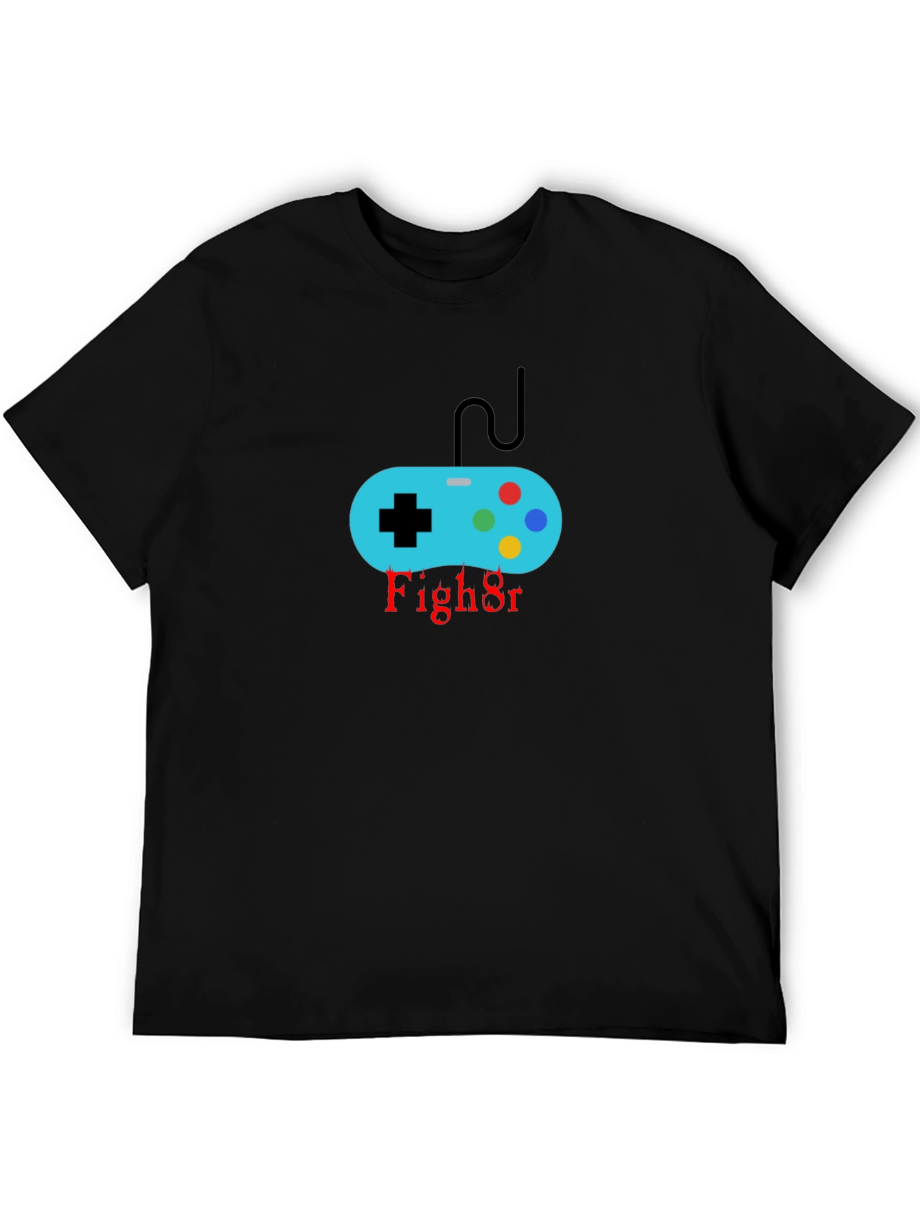 Gamer Controller Black T-Shirt - Fight On!