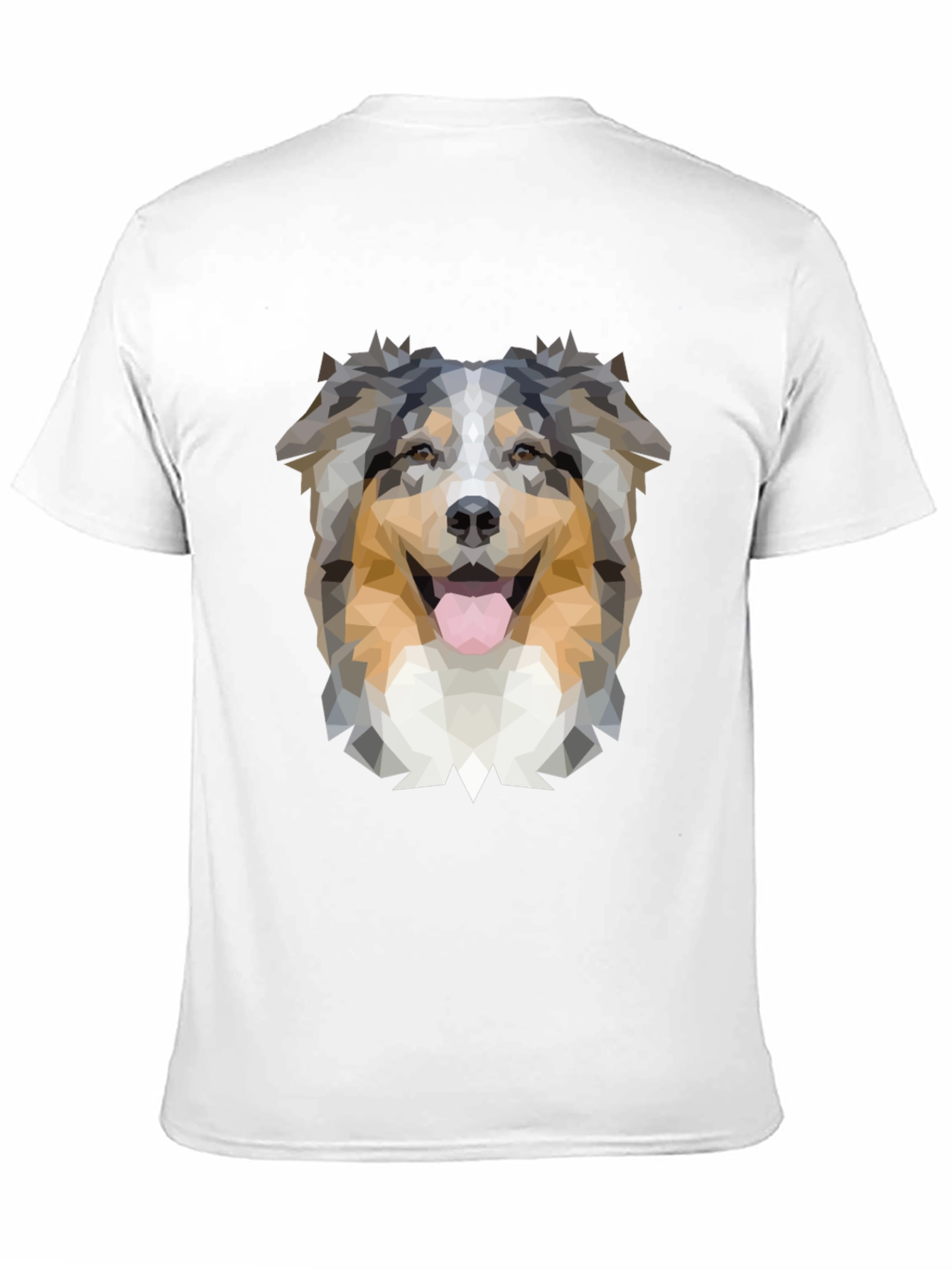 Geometric Dog T-Shirt - Australian Shepherd Design