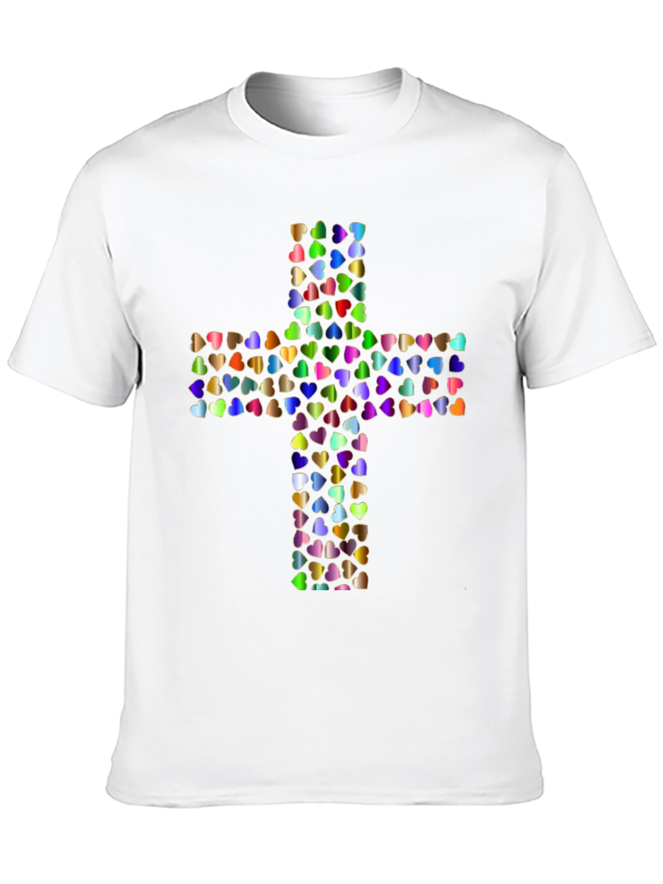 Heart Cross Graphic Black T-Shirt