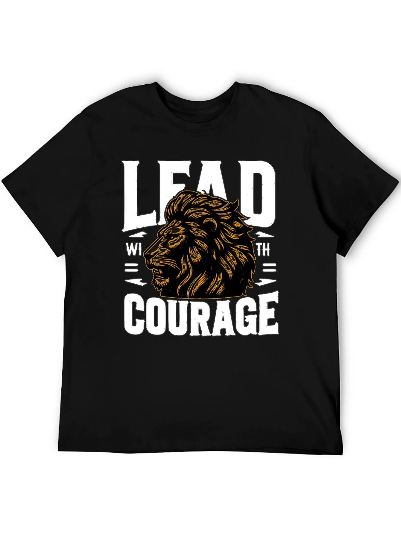 Lead with Courage Lion Graphic T-Shirt