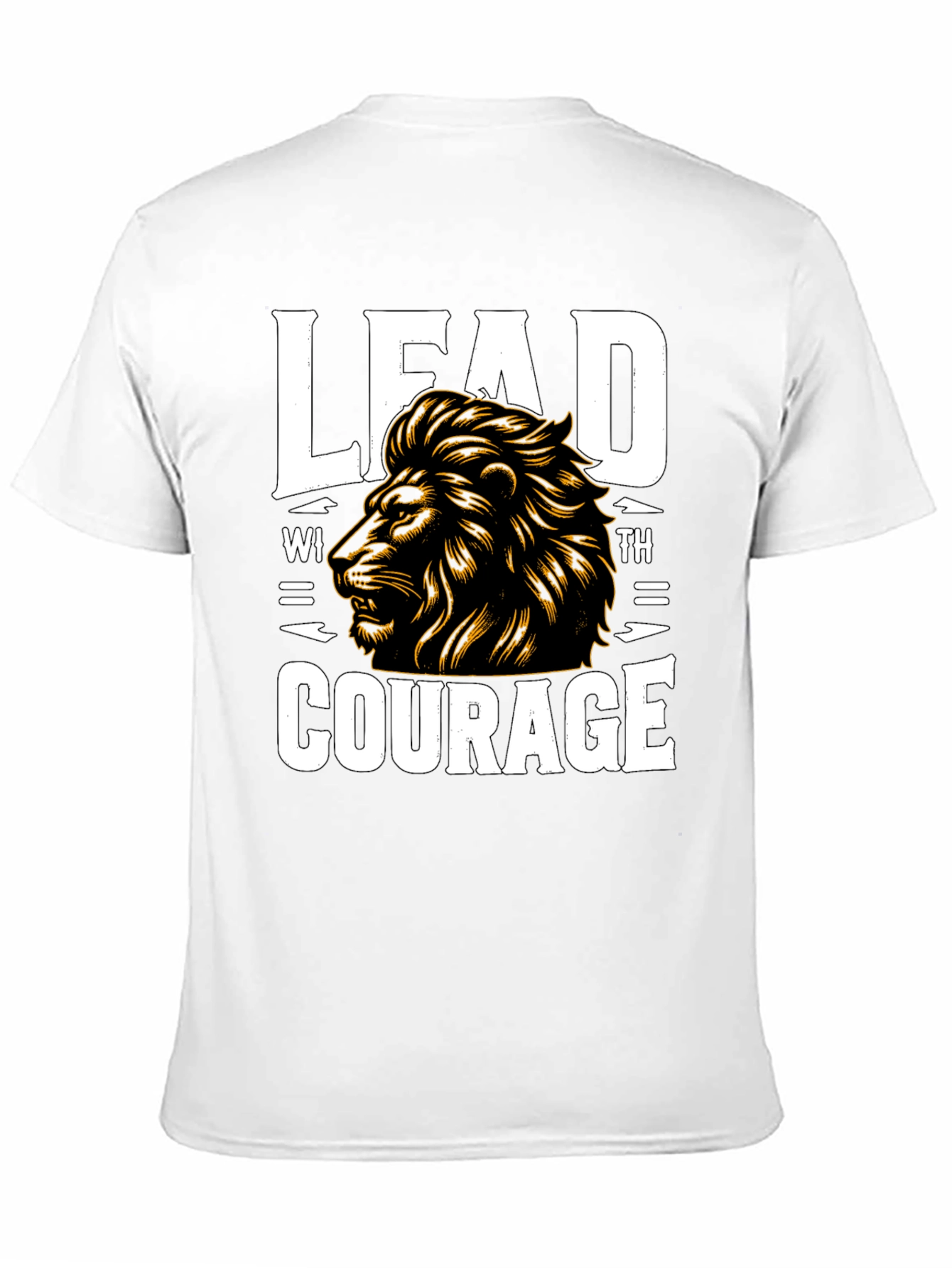 Lead with Courage Lion Graphic T-Shirt