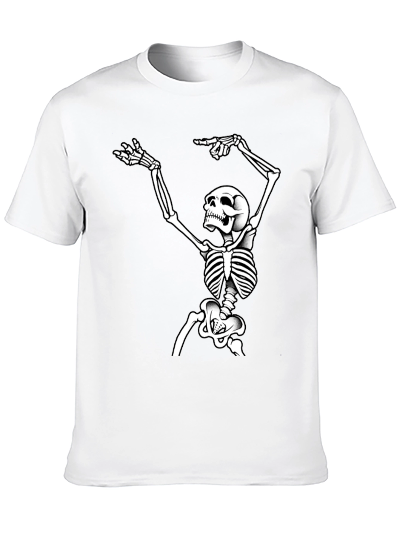Skeleton Graphic Tee - Bold Halloween Style
