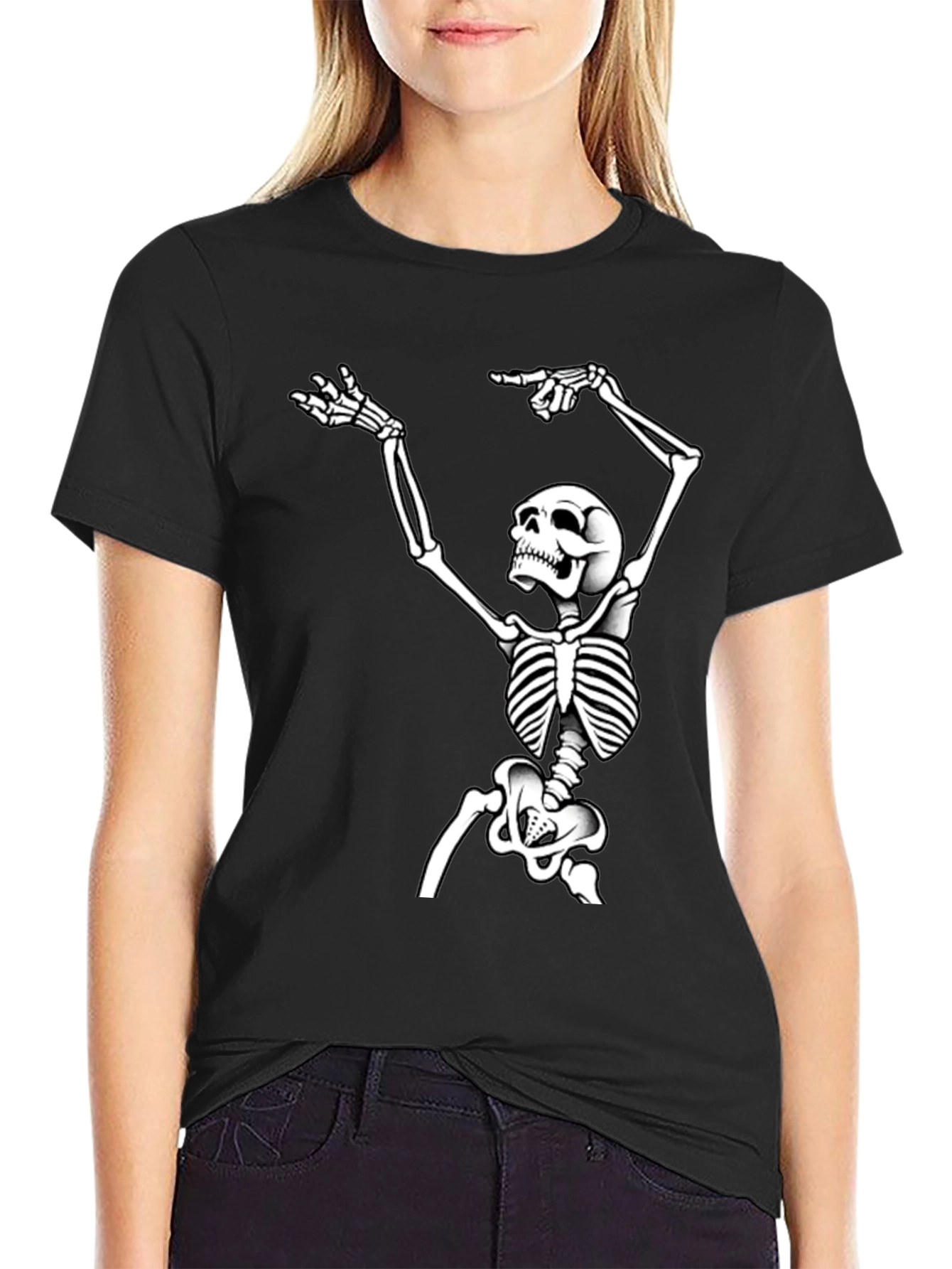 Skeleton Graphic Tee - Bold Halloween Style