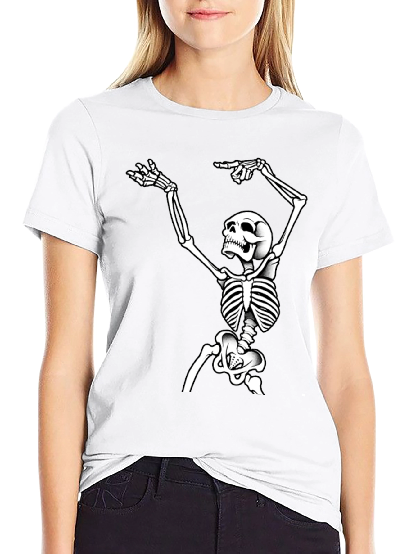 Skeleton Graphic Tee - Bold Halloween Style