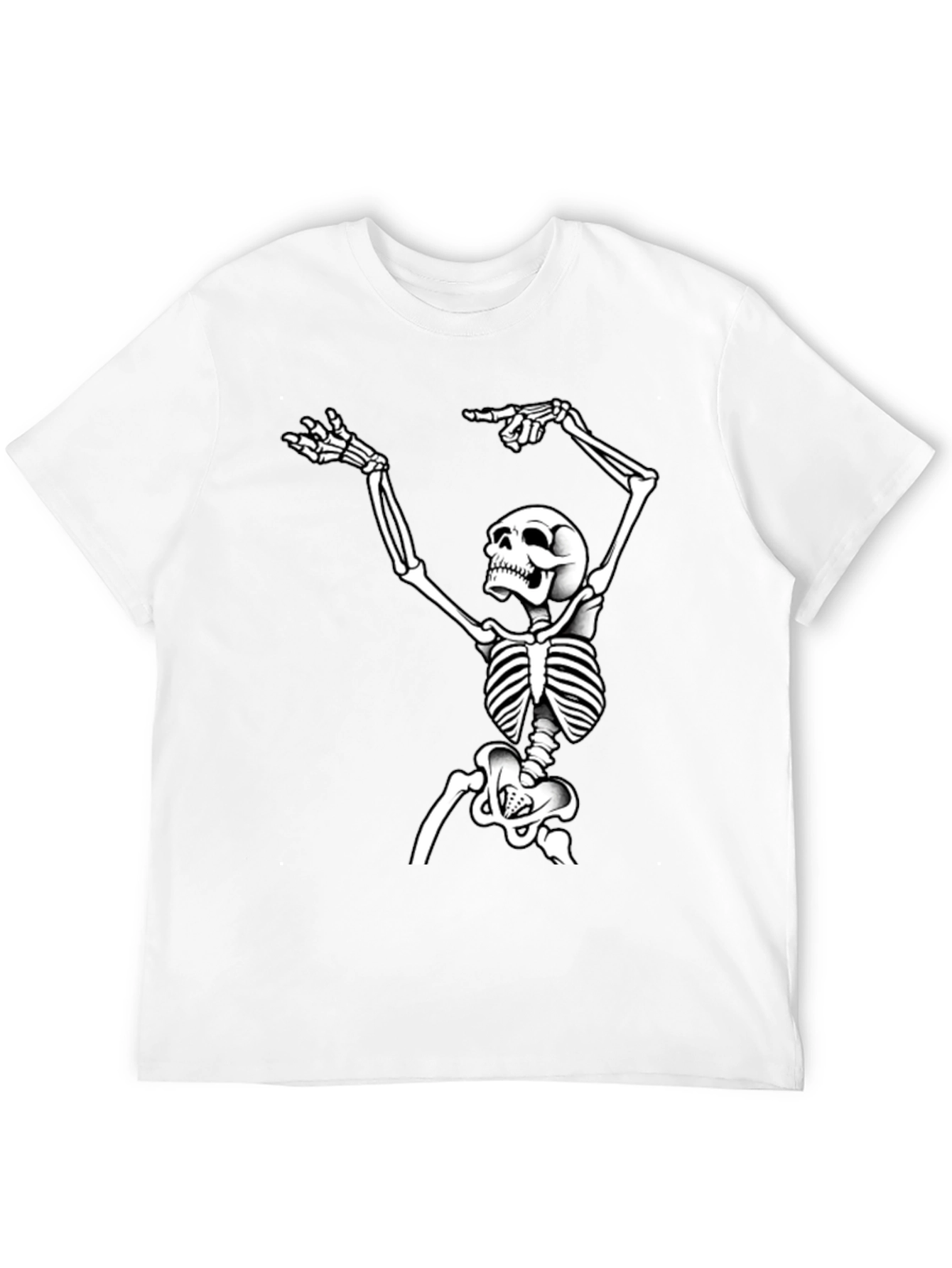 Skeleton Graphic Tee - Bold Halloween Style