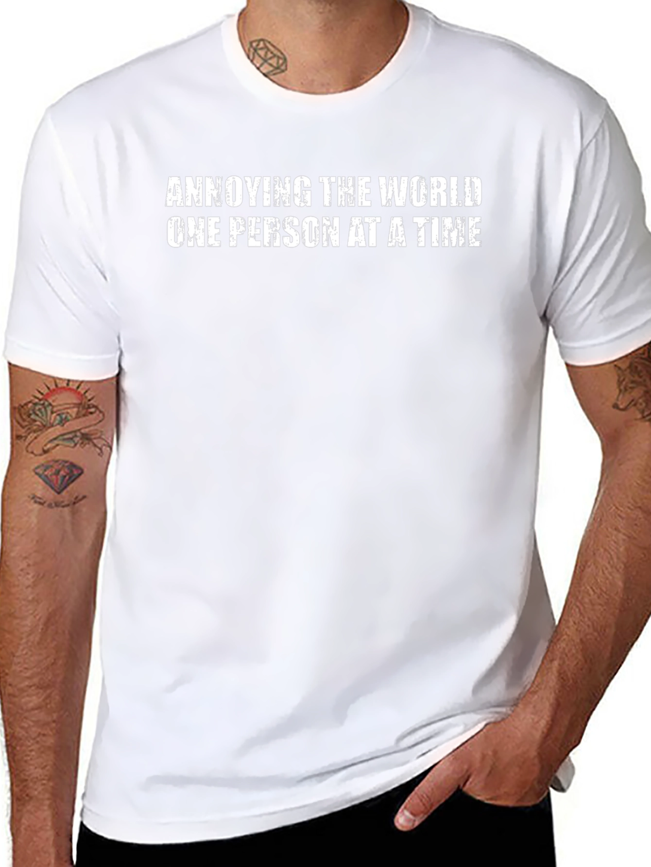 Annoying the World T-Shirt - Novelty Graphic Tee