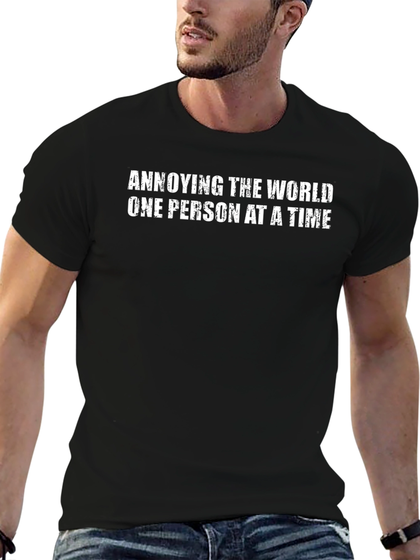 Annoying the World T-Shirt - Novelty Graphic Tee