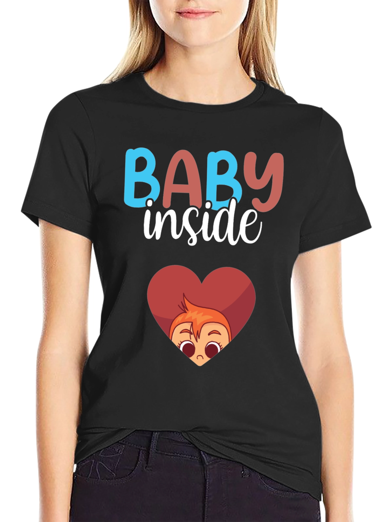 Baby Inside Cute Cartoon T-Shirt