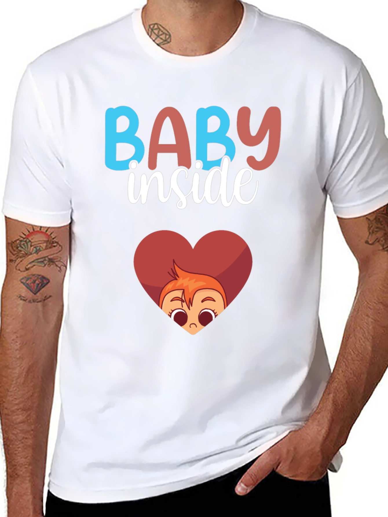 Baby Inside Cute Cartoon T-Shirt
