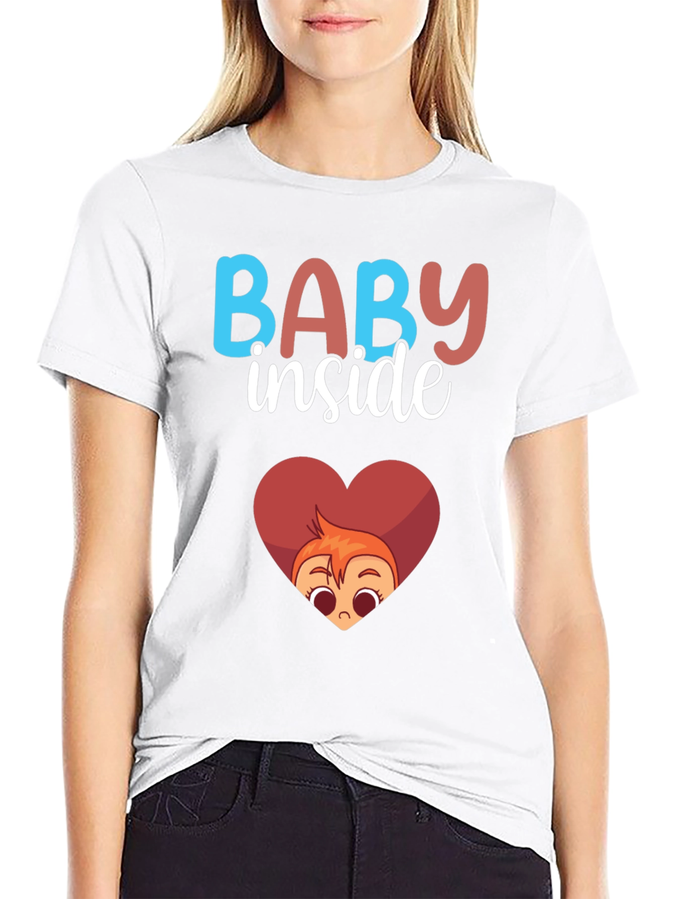 Baby Inside Cute Cartoon T-Shirt