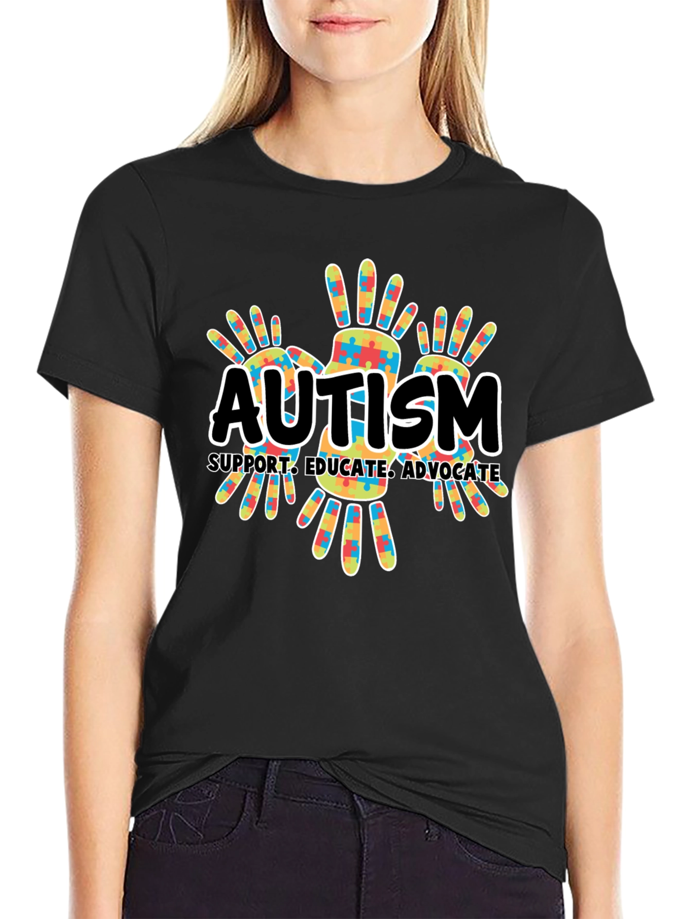 Autism Awareness T-Shirt Support Educate Advocate