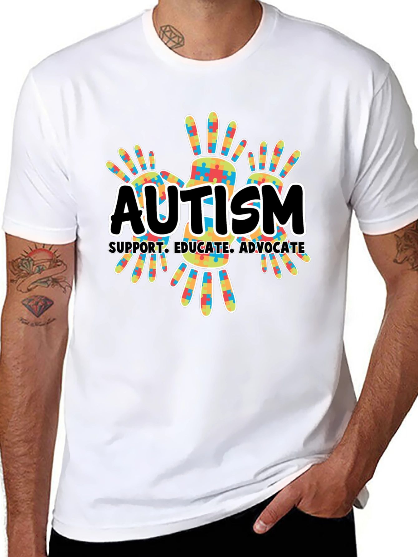 Autism Awareness T-Shirt Support Educate Advocate