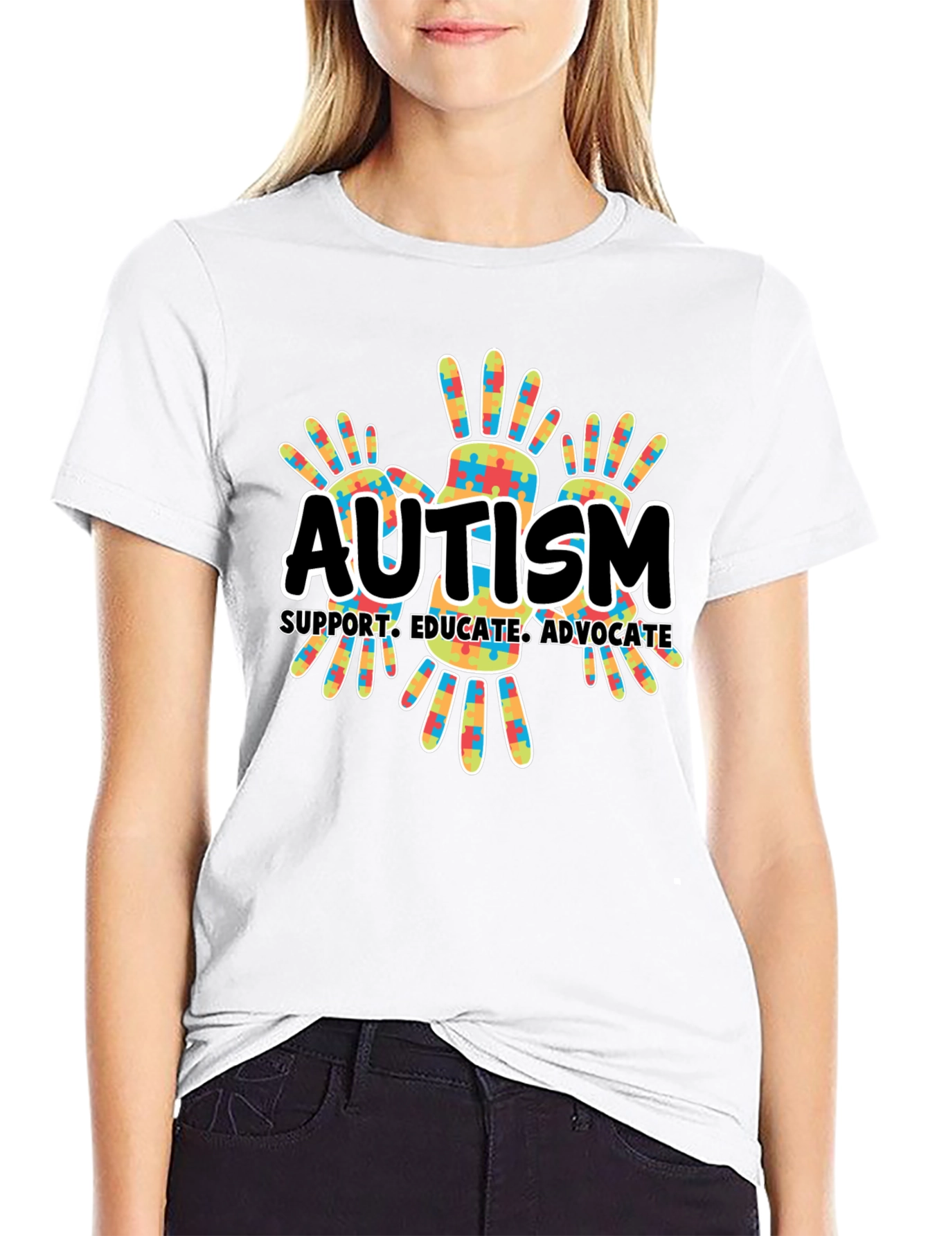 Autism Awareness T-Shirt Support Educate Advocate
