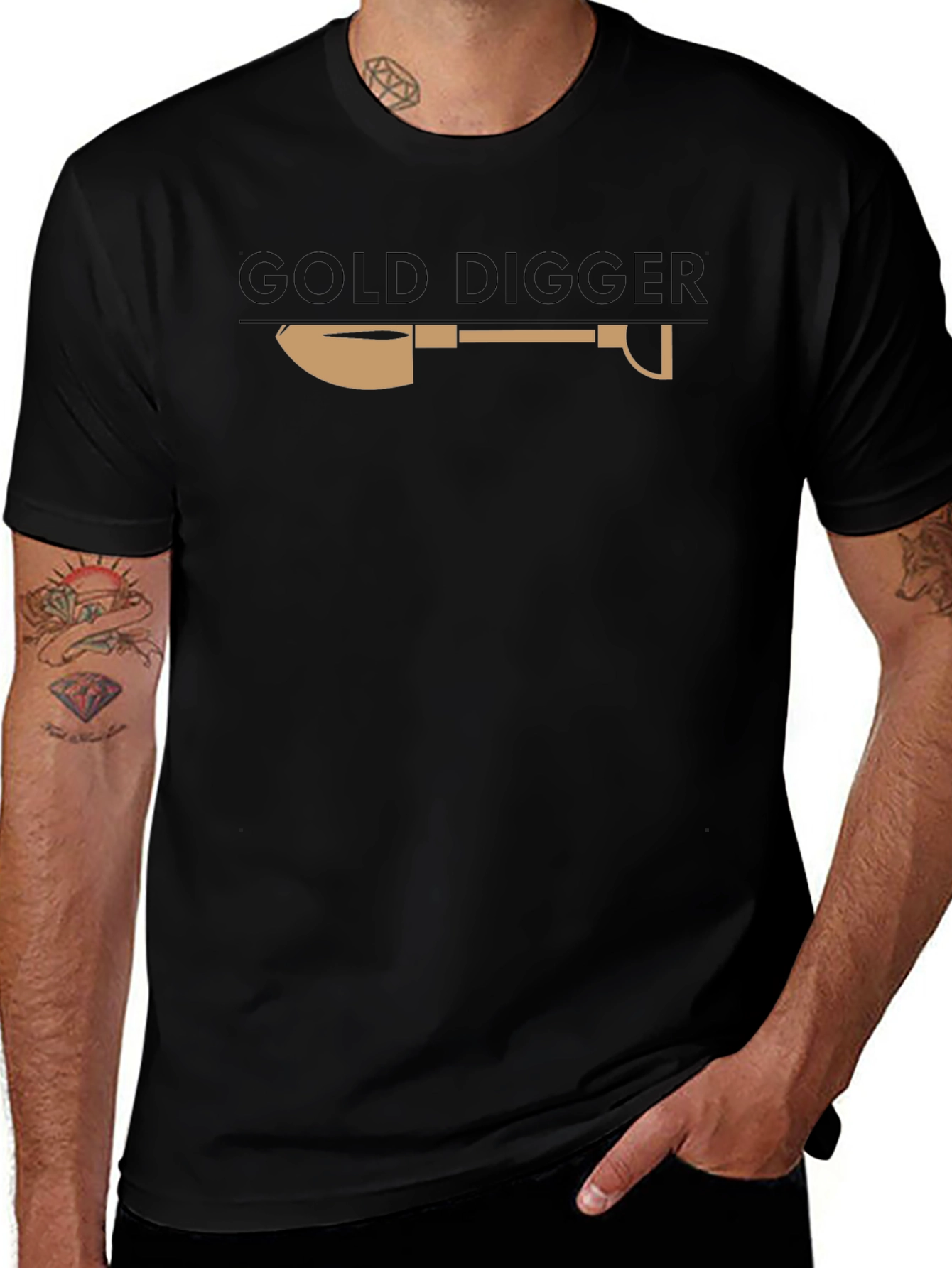 Gold Digger Graphic Tee - Unisex Black T-Shirt