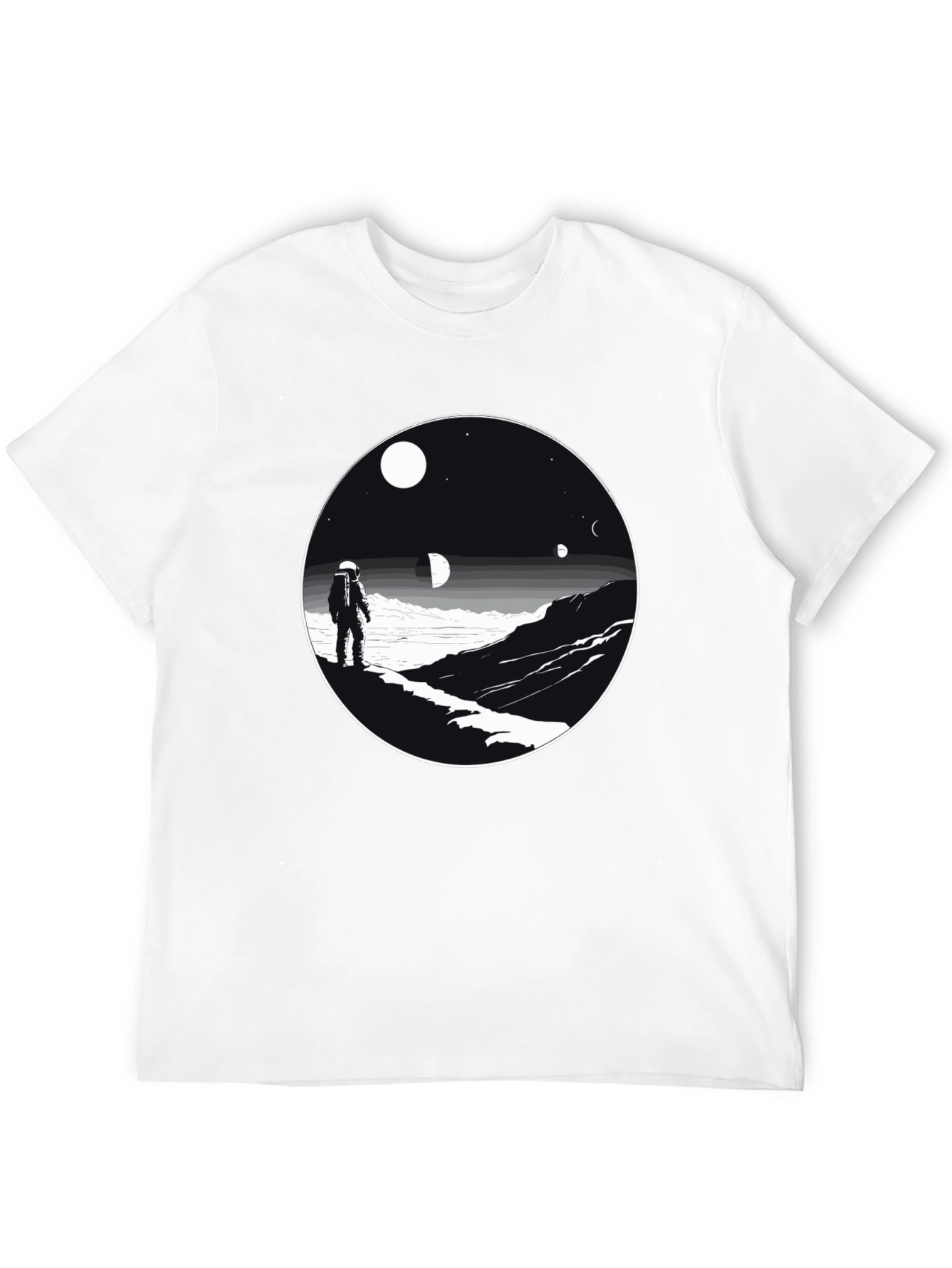 Astronaut Scene Graphic Tee - Black