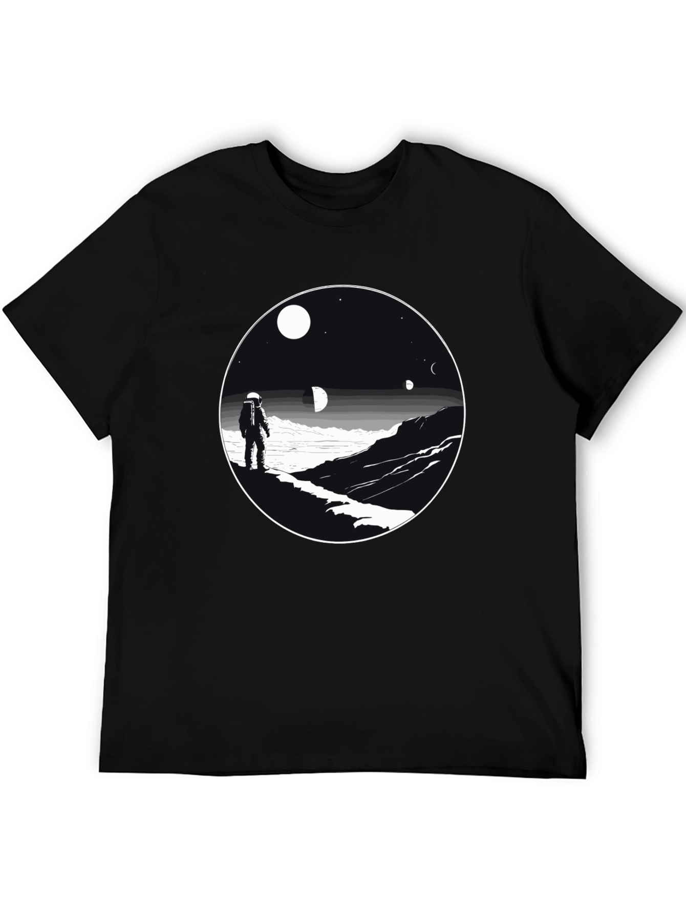 Astronaut Scene Graphic Tee - Black