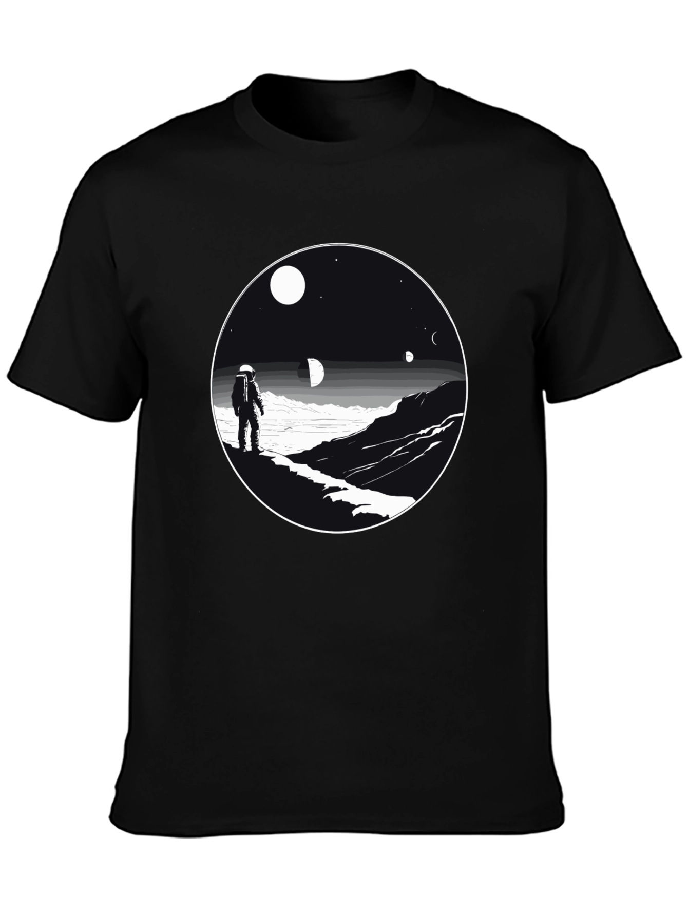 Astronaut Scene Graphic Tee - Black