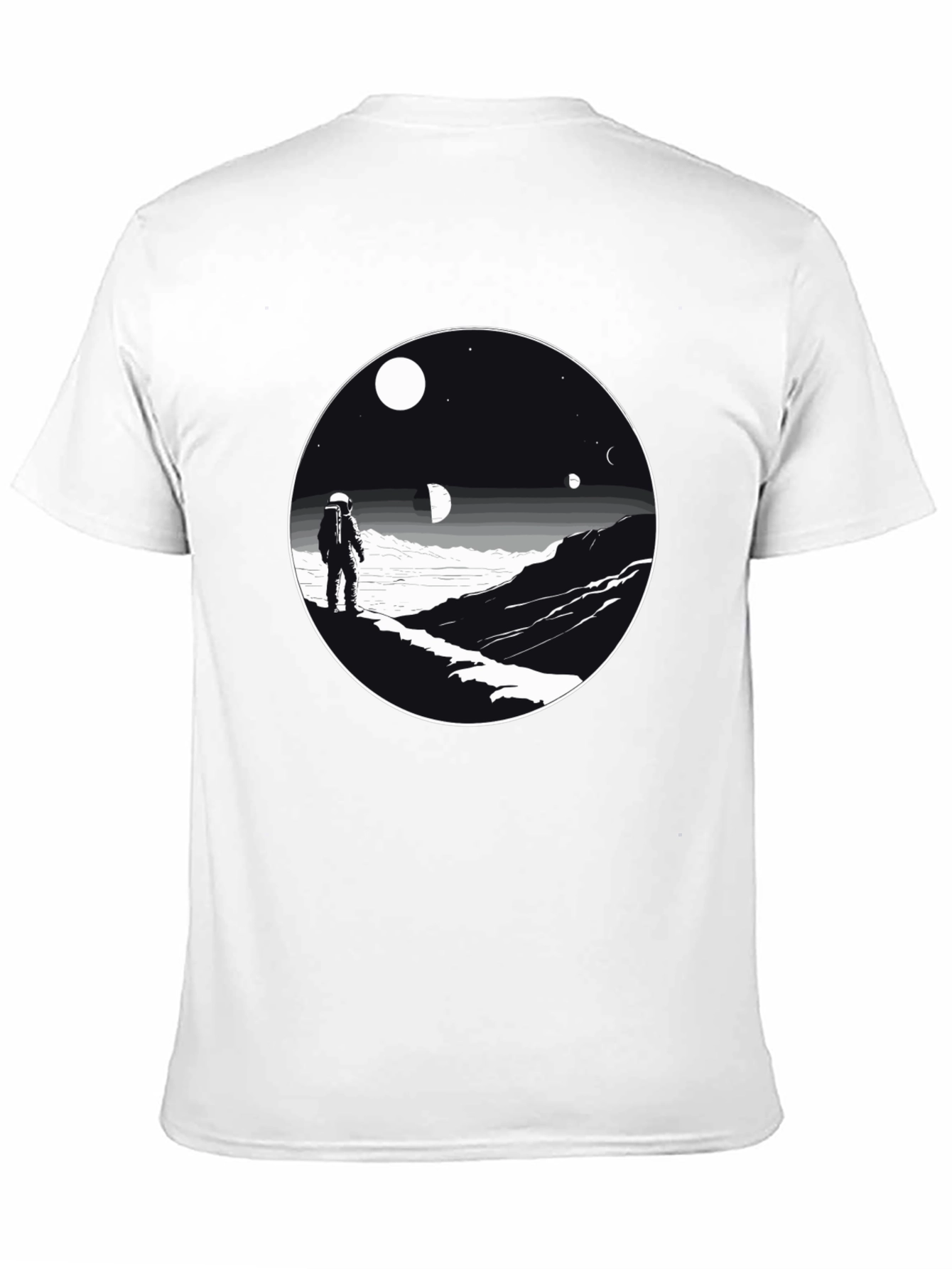 Astronaut Scene Graphic Tee - Black