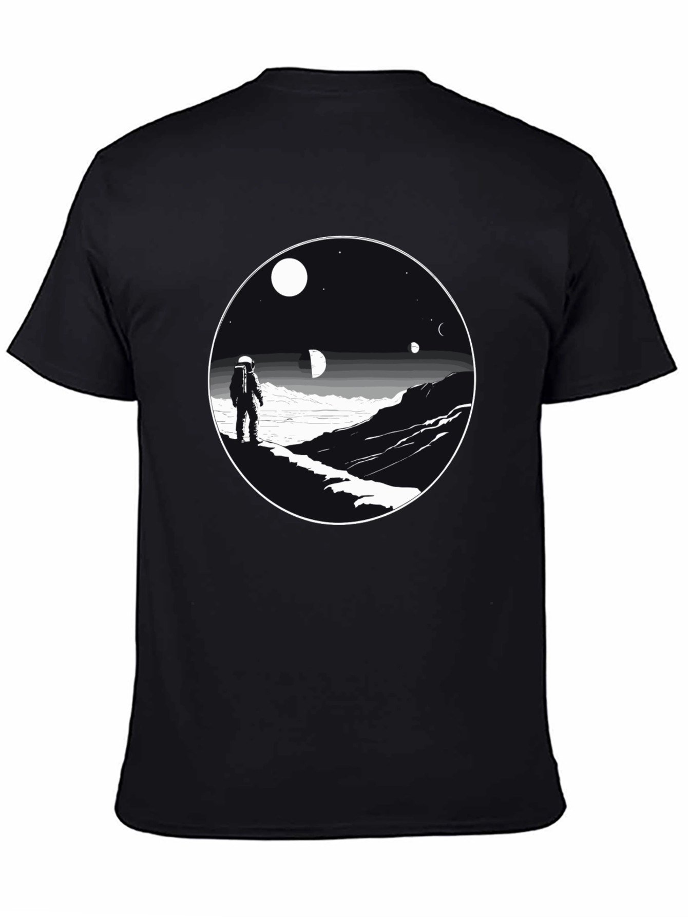 Astronaut Scene Graphic Tee - Black