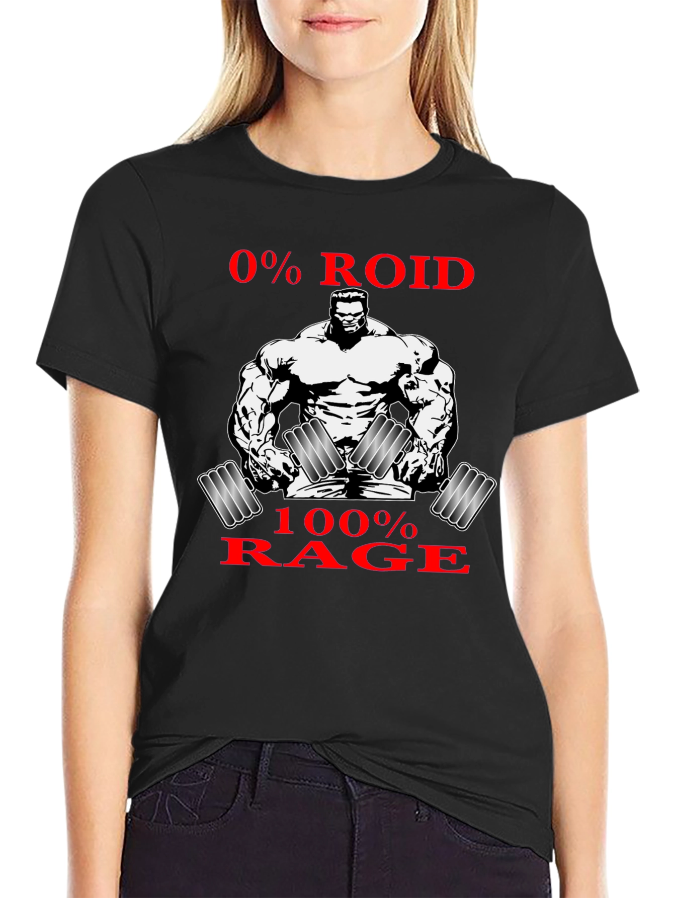 0% Roid 100% Rage Graphic T-Shirt